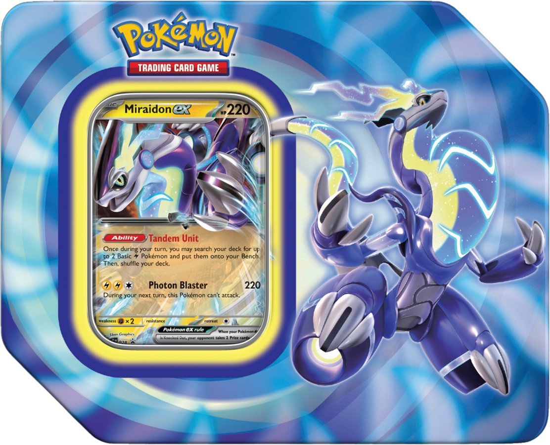 Pokemon Tin - Scarlet & Violet: Paldea Legends - Miraidon ex – The