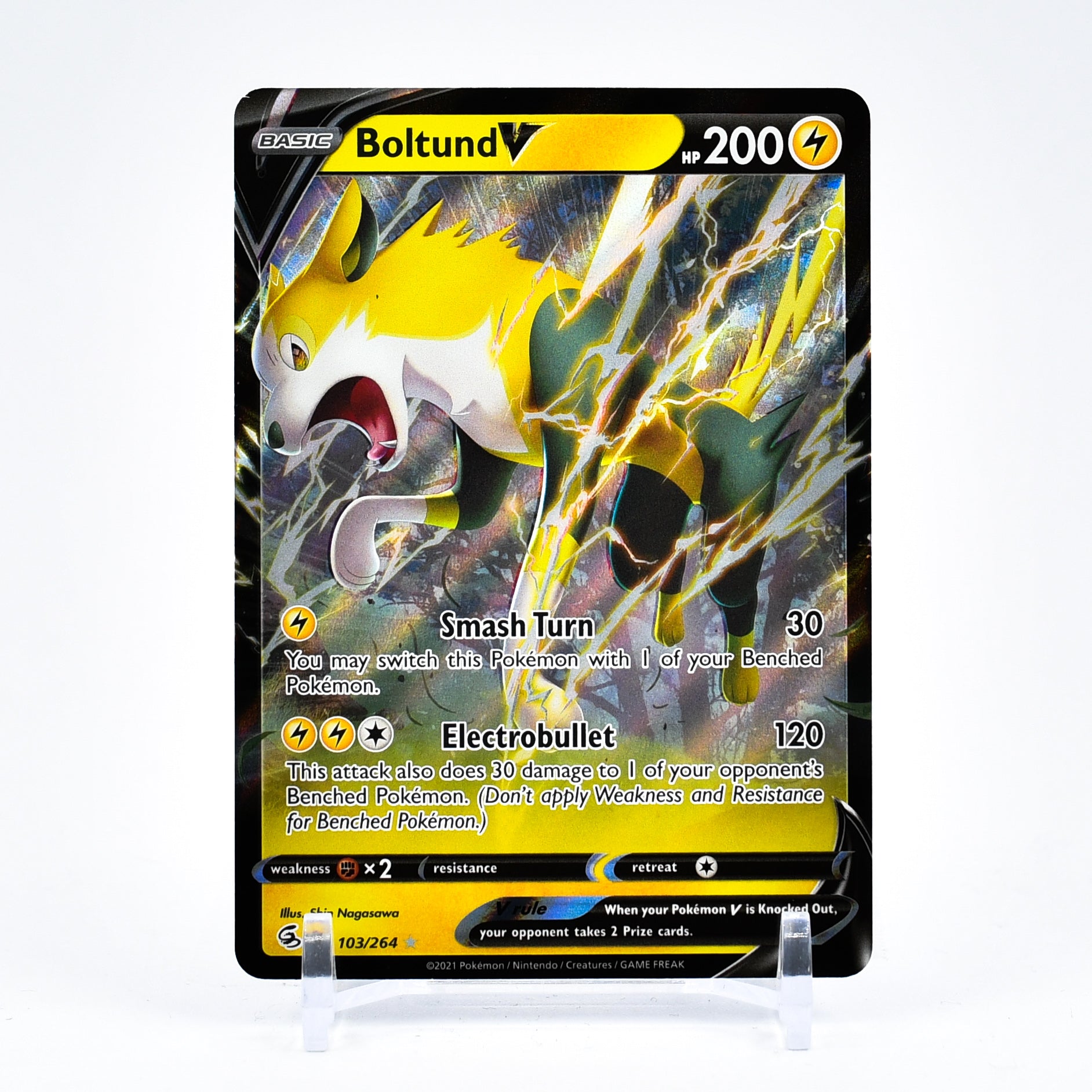 Boltund V - 103/264 Fusion Strike Ultra Rare Pokemon - NM/MINT