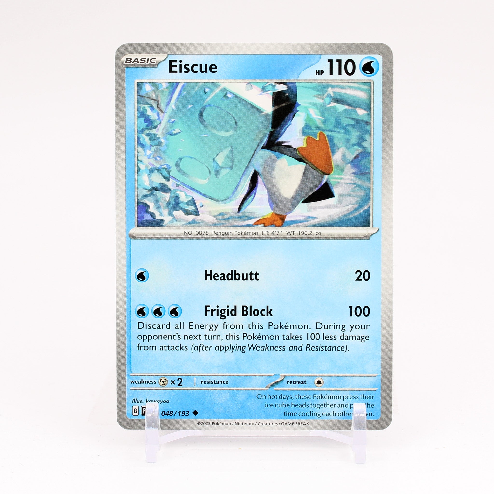 Carta Pokémon - Eiscue 48/193 - Evolução em Paldea - Copag - Deck