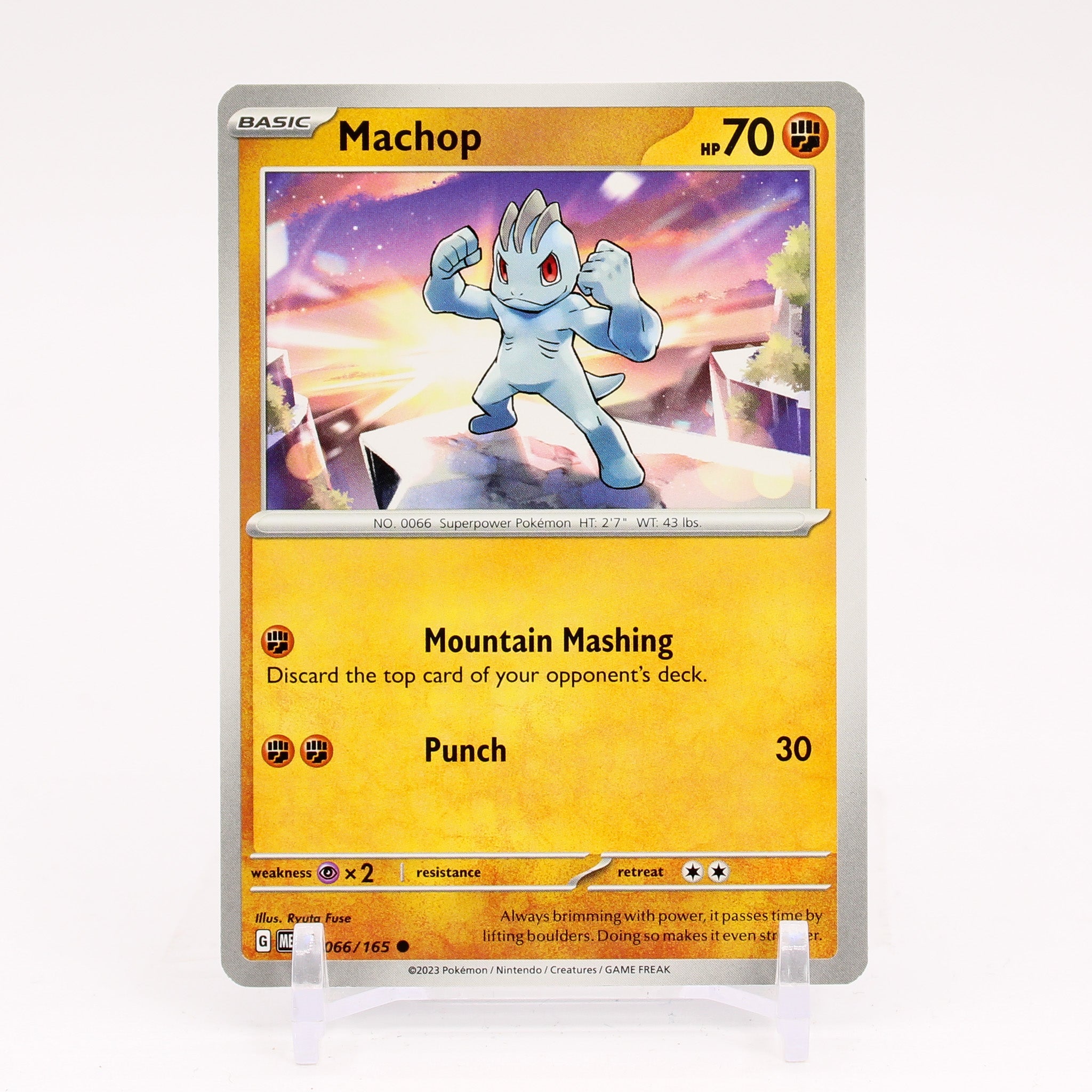Machop - 066/165 151 Common Pokemon - NM/MINT