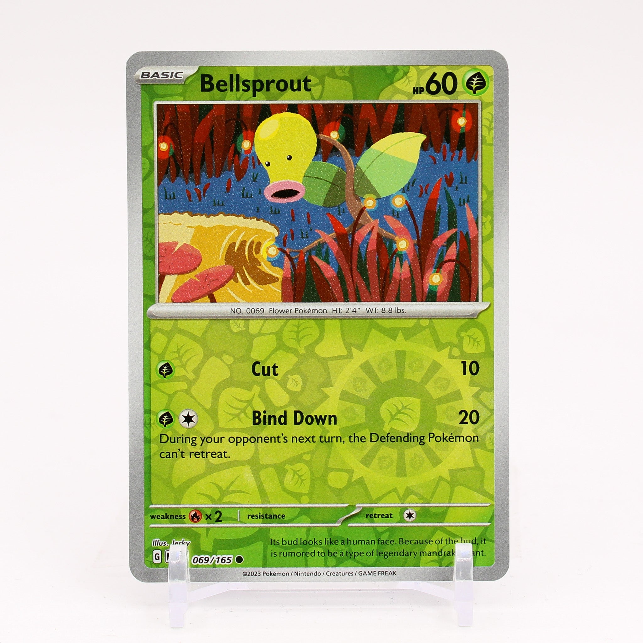 Bellsprout - 069/165 151 Reverse Holo Common Pokemon - NM/MINT