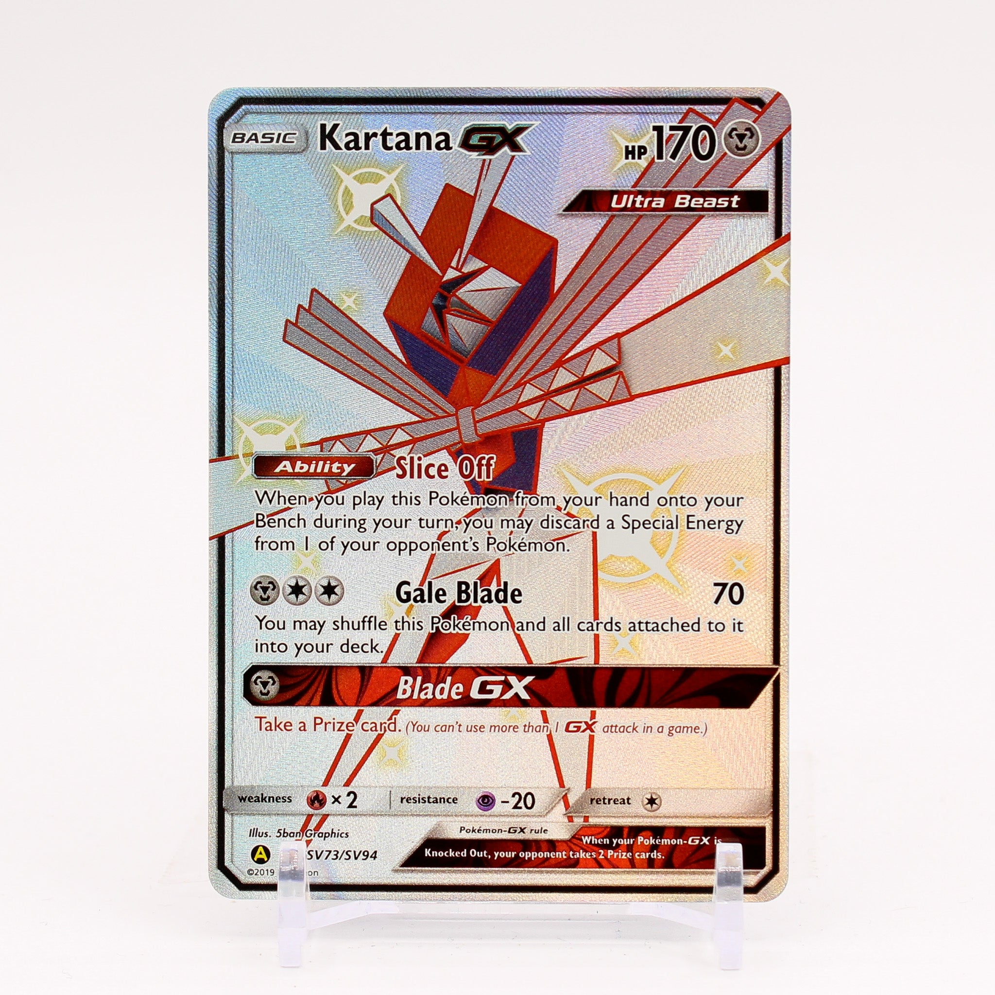 CGC 7.5 Pokemon Shiny Kartana GX SV73/SV94 Hidden Fates Full Art Ultra Rare