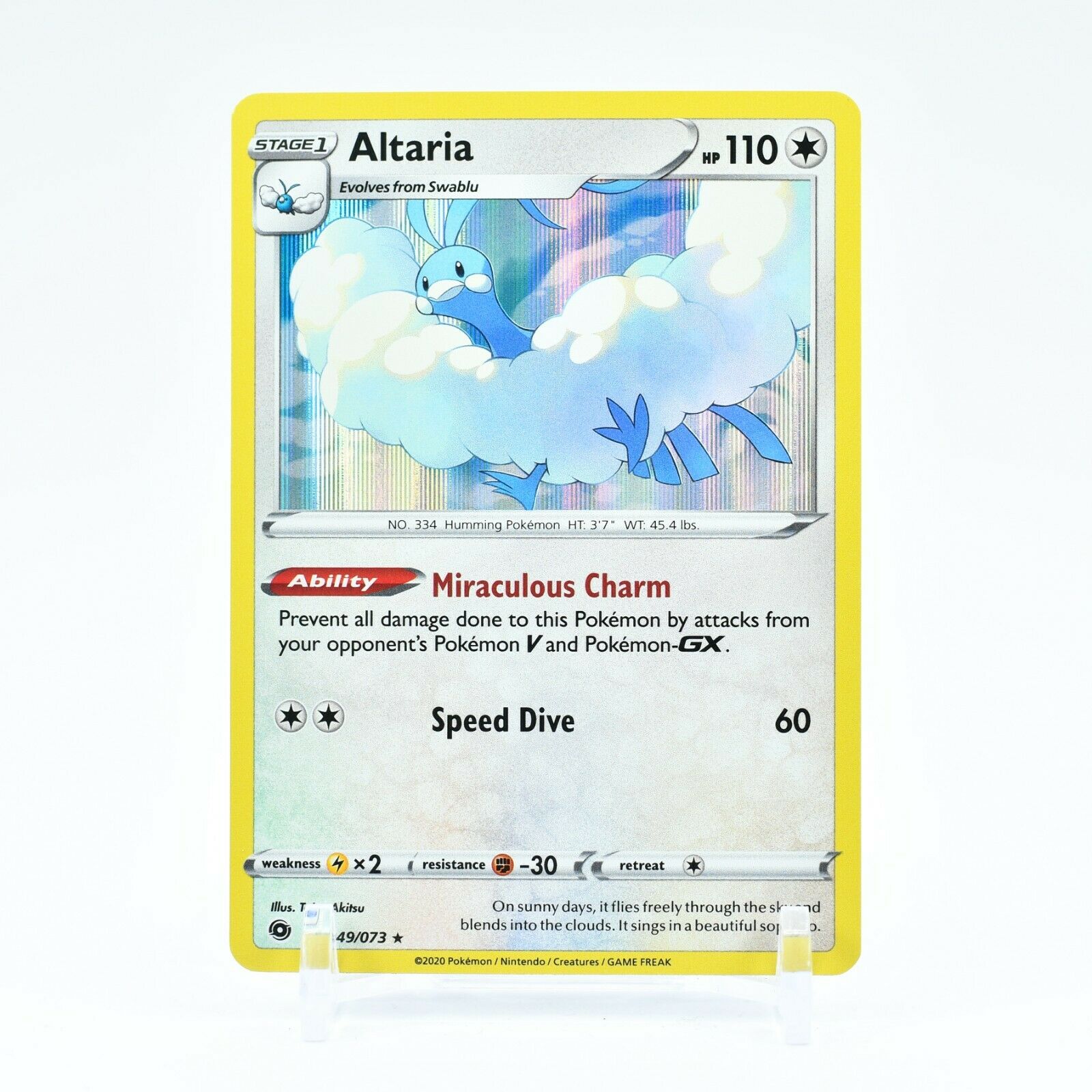 Altaria - 049/073 - Champion's Path Holo Rare Pokemon - NM/MINT