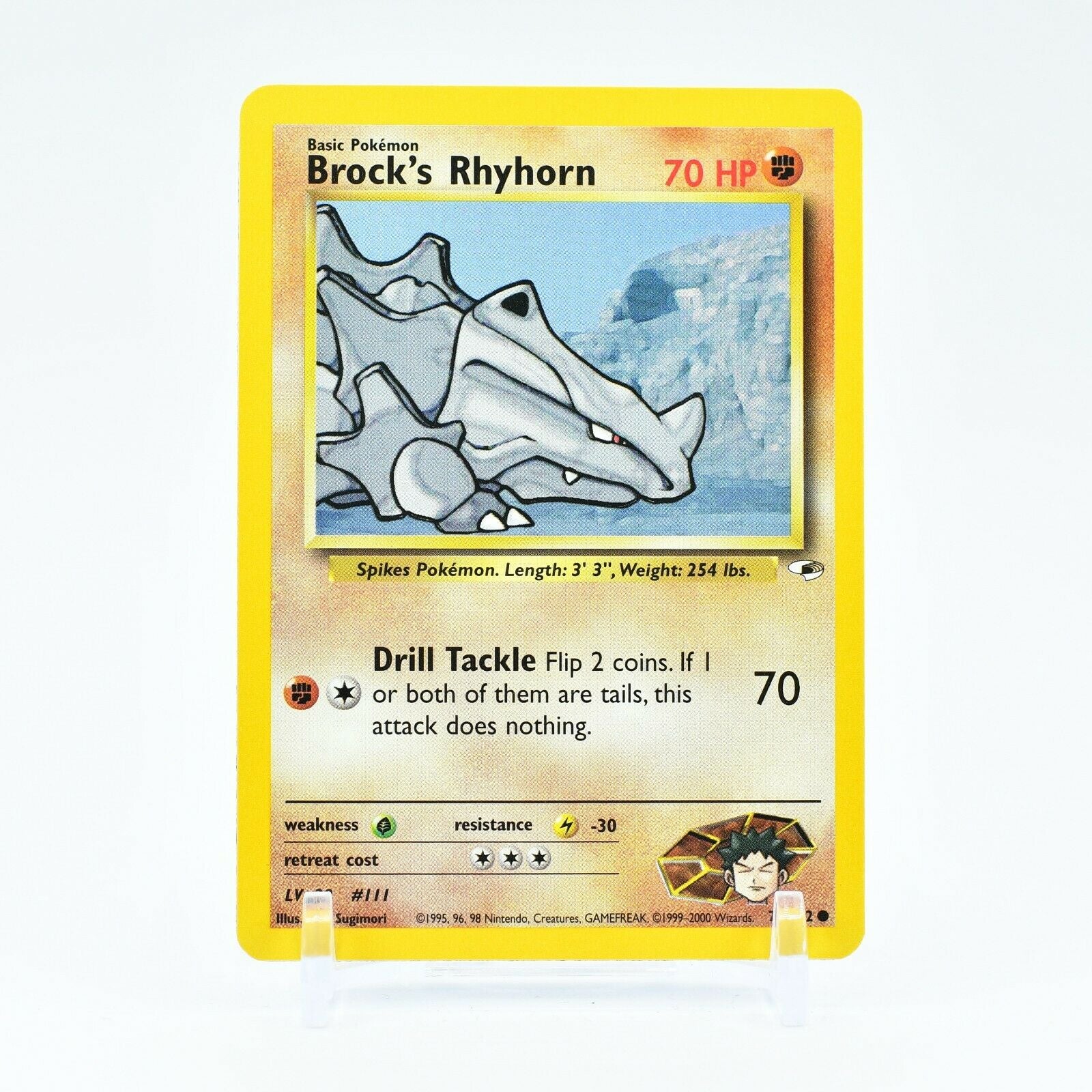Brock's Rhyhorn - 70/132 Gym Heroes Unlimited Common Pokemon - NM