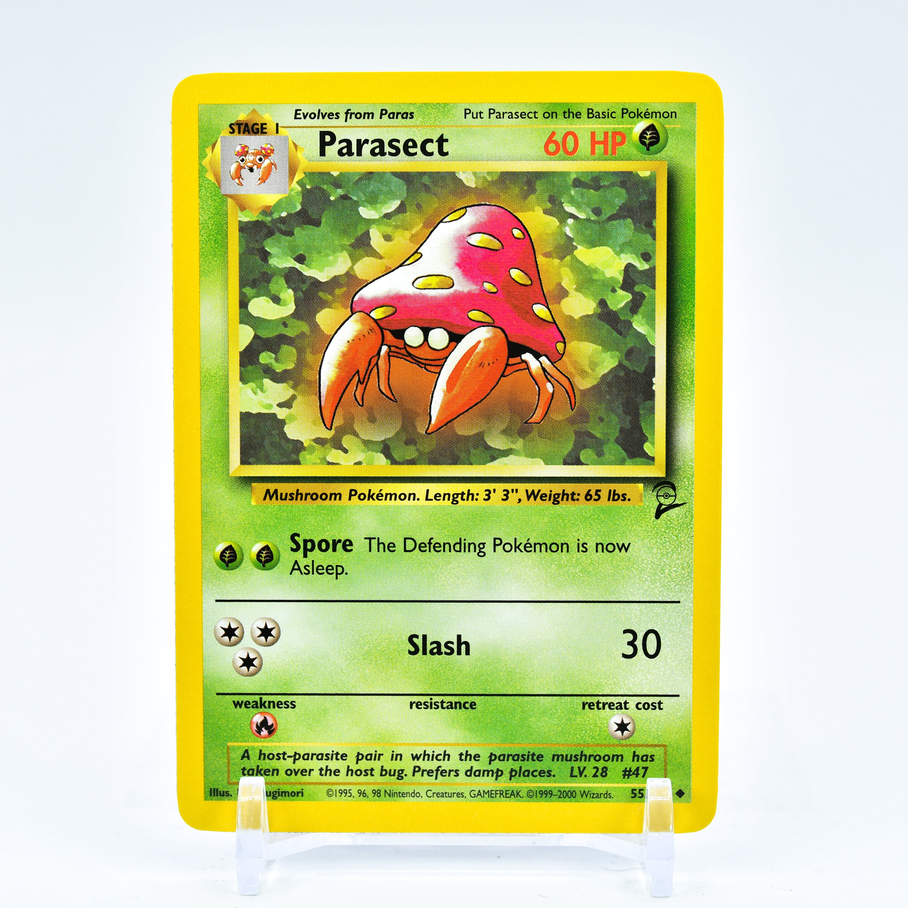 Parasect - 55/130 Base Set 2 Uncommon Pokemon - NM