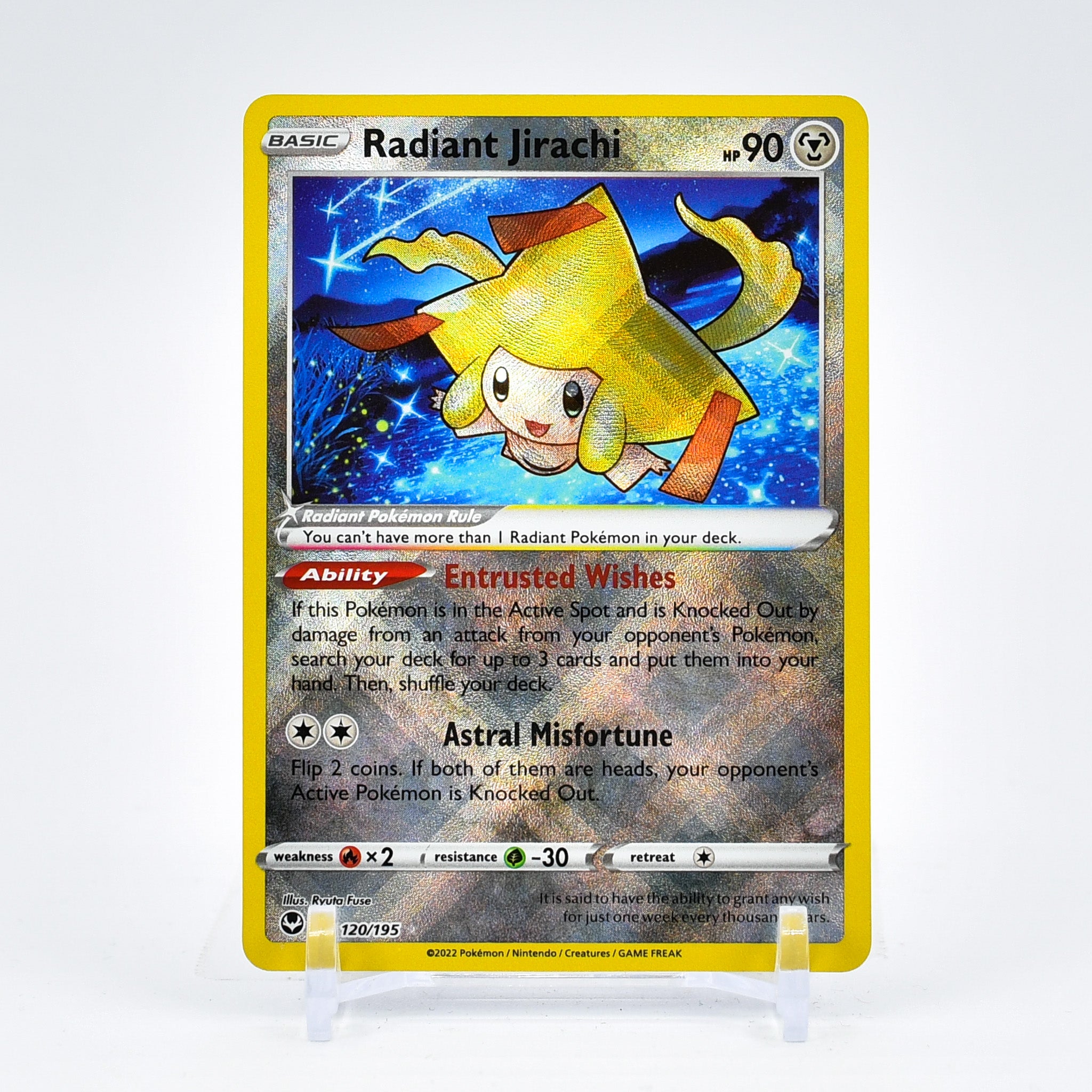 Radiant Jirachi - 120/195 Silver Tempest SHINY Holo Rare Pokemon - NM/MINT