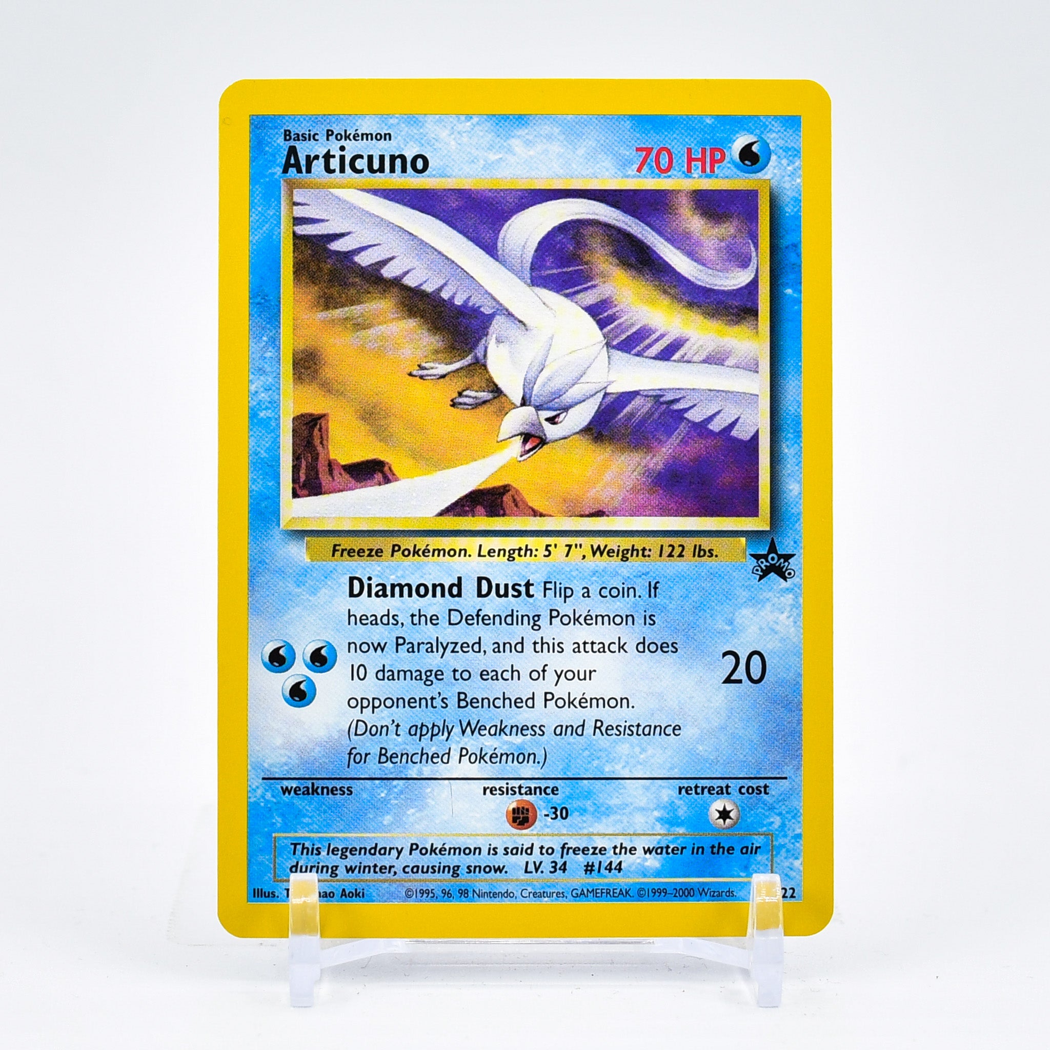 Articuno - 22 Promo Vintage Black Star Legendary Bird Pokemon - NM