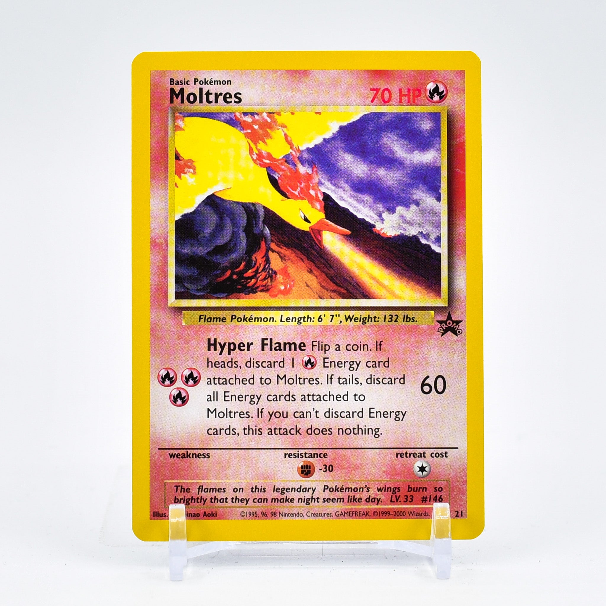 Moltres - 21 Promo Vintage Black Star Legendary Bird Pokemon - NM/MINT