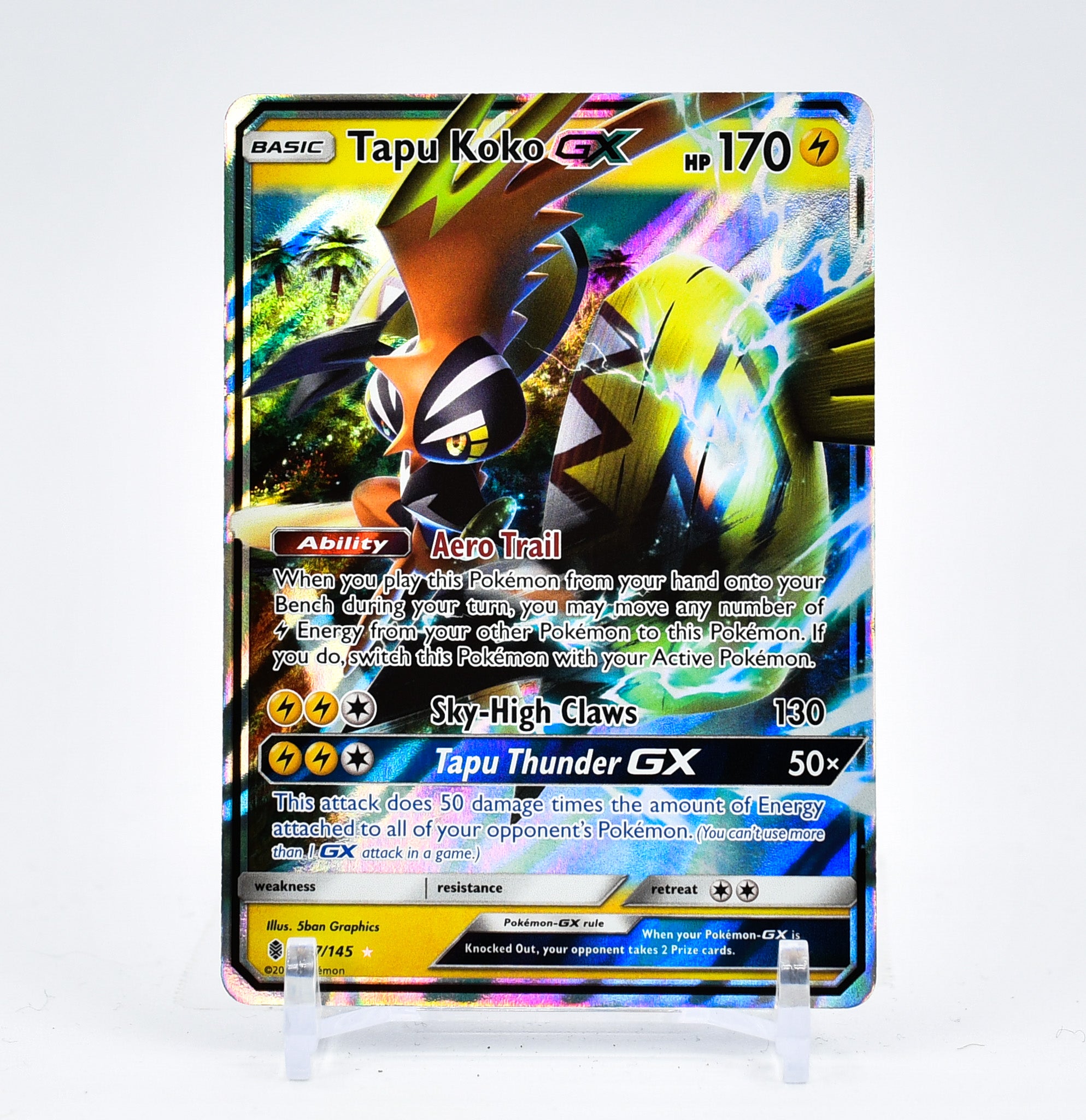 Tapu Koko GX - 47/145 Guardians Rising Ultra Rare Pokemon - NM