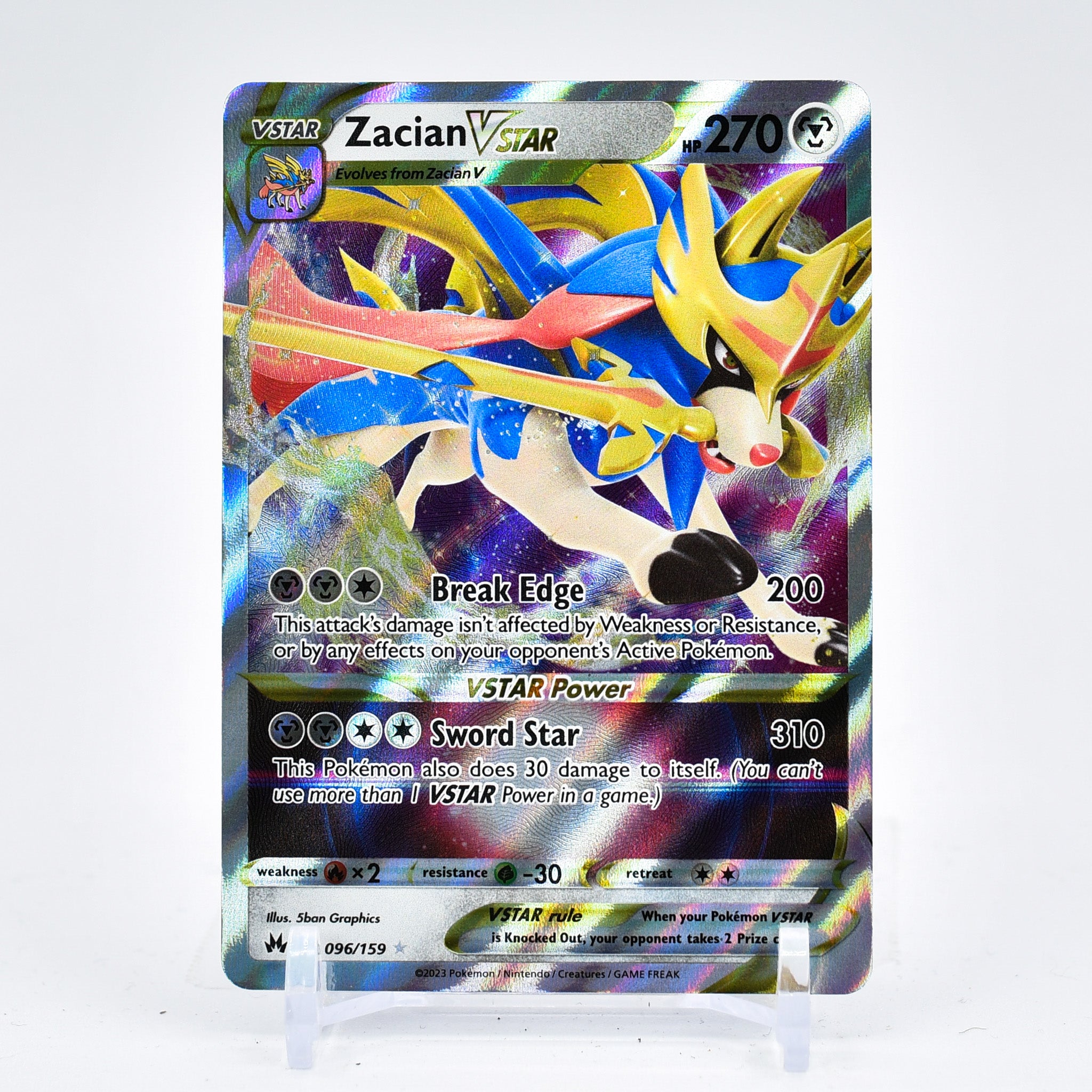 Carta Pokémon Zacian V ASTRO (CRZ 096) - Ultra Rare - Zenit Regale - Near  Mint - Italiano
