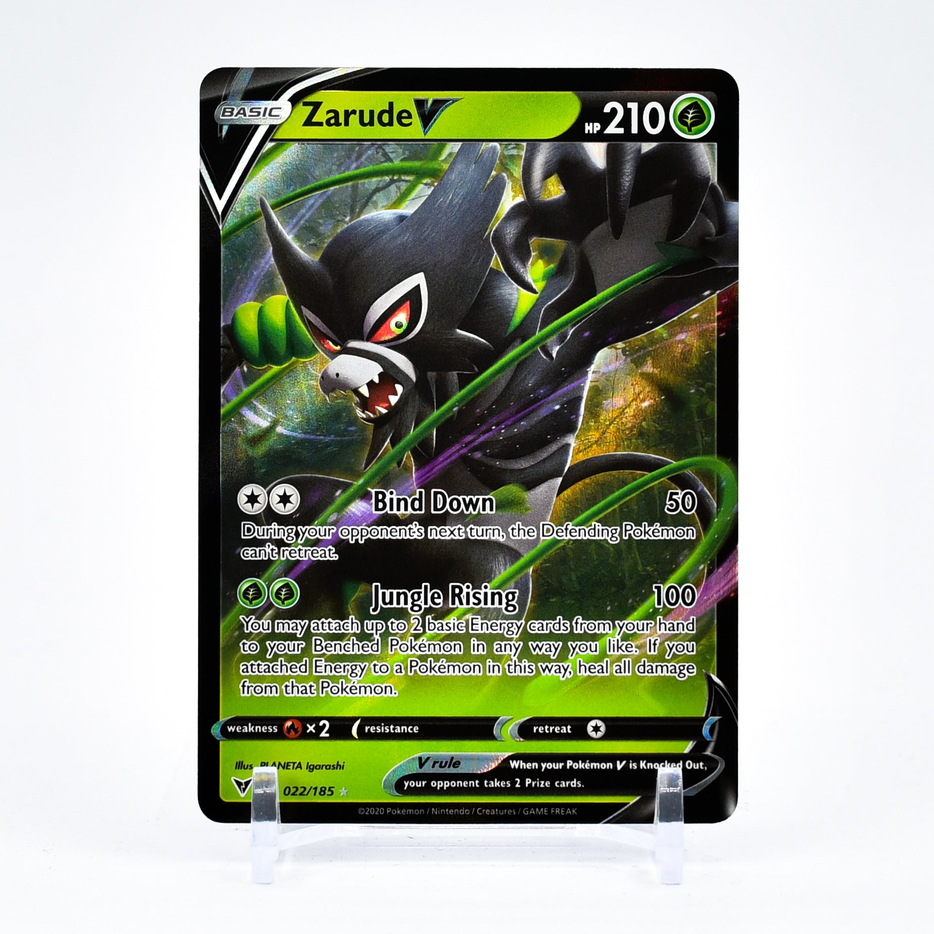 Zarude V CGC 9 Holo (7188) 022/185 - Pokemon Graded Cards » Vivid