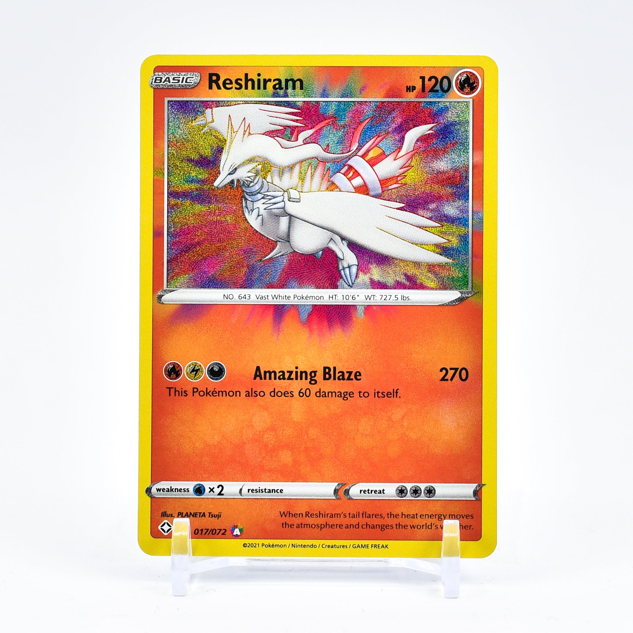 Reshiram - 017/072 Shining Fates AMAZING RARE Pokemon - NM/MINT