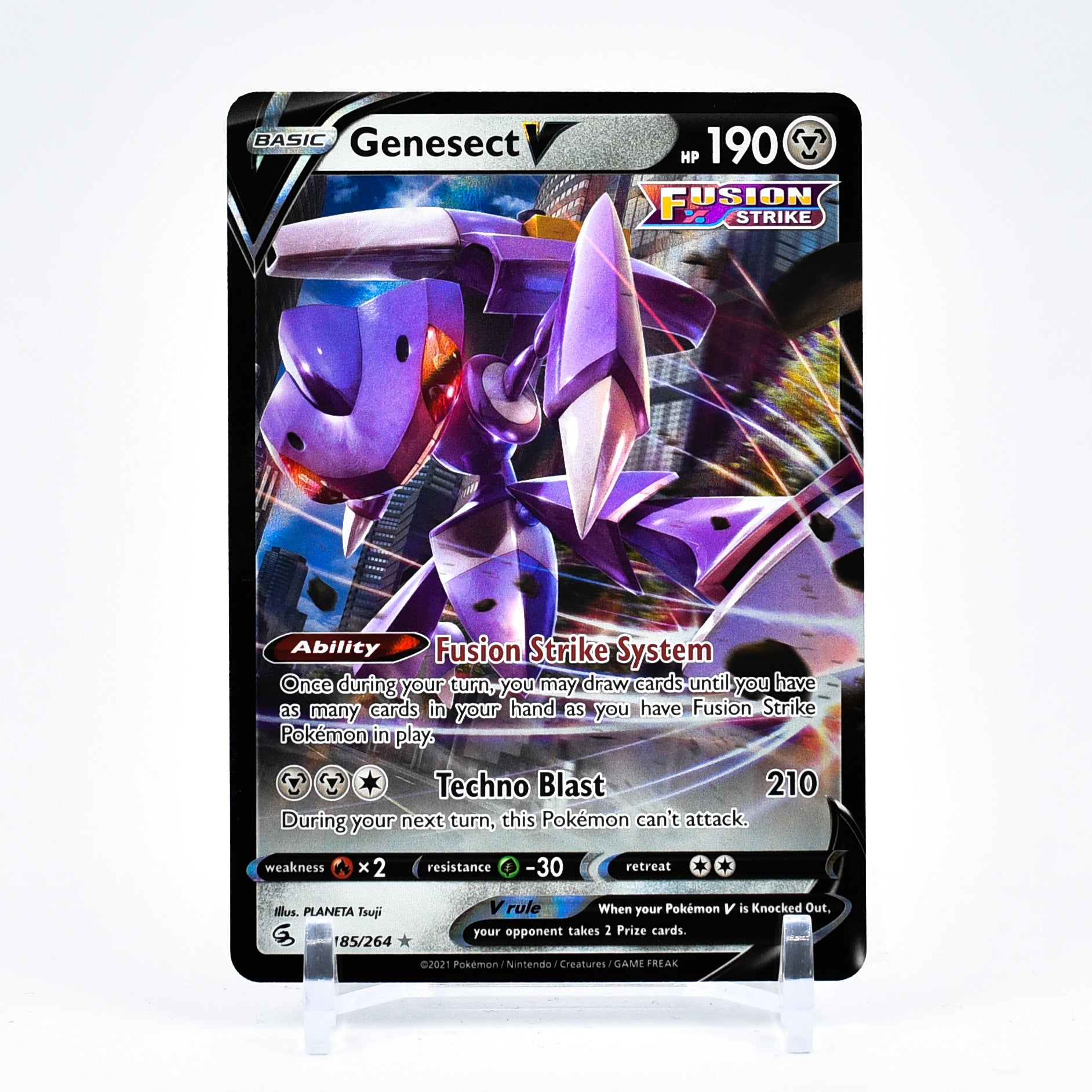 Genesect V Pokemon Fusion Strike TCG 185/264 Ultra Rare Full Art