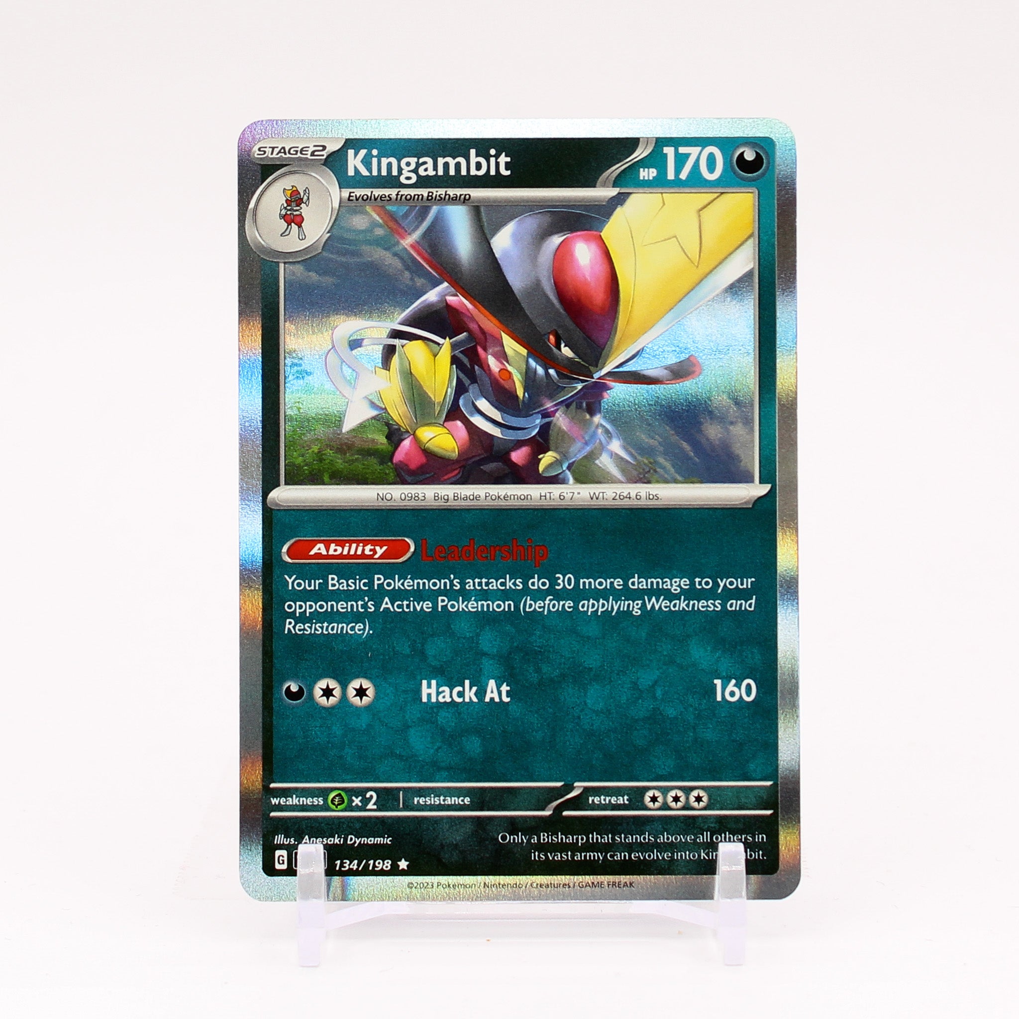 Kingambit - 134/198 Scarlet & Violet Holo Rare Pokemon - NM/MINT – The  PokéTrade Emporium