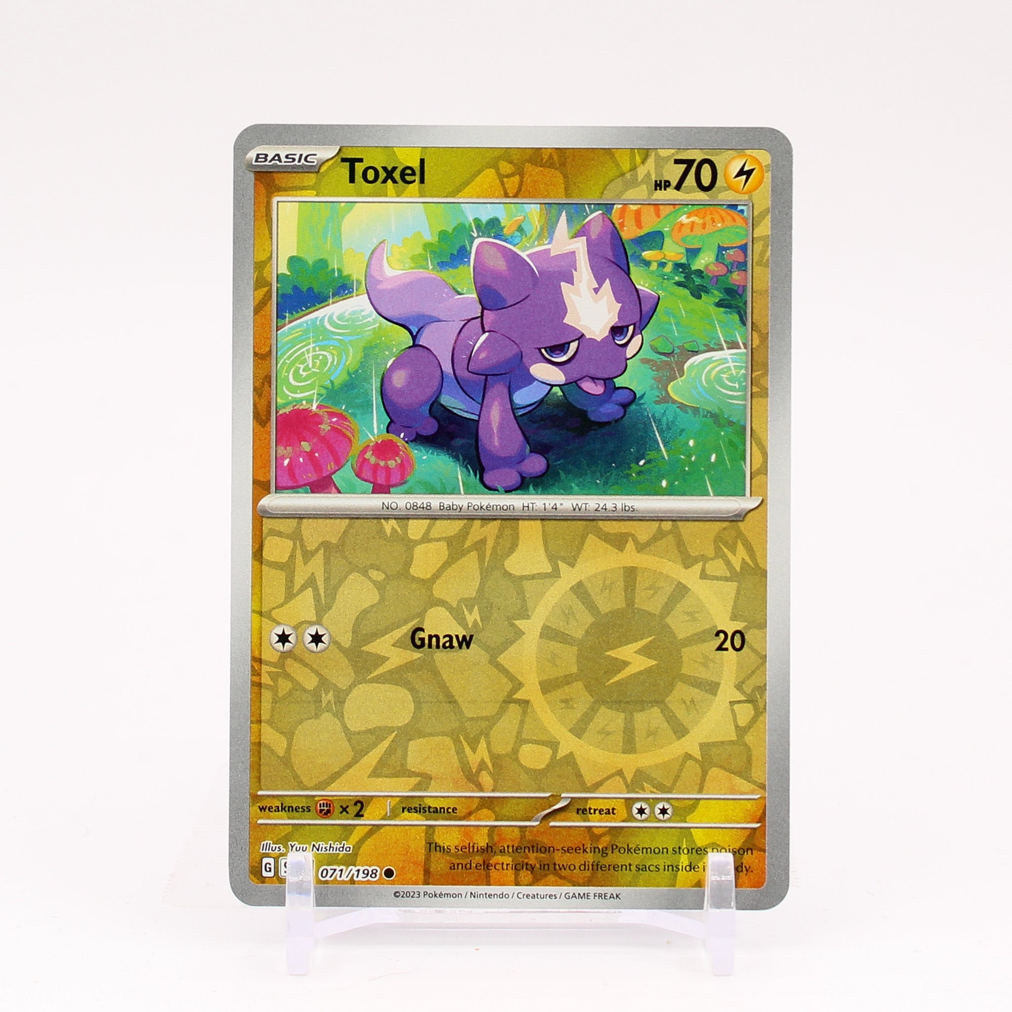 Toxel - 071/198 Scarlet & Violet Reverse Holo Common Pokemon - NM/MINT –  The PokéTrade Emporium