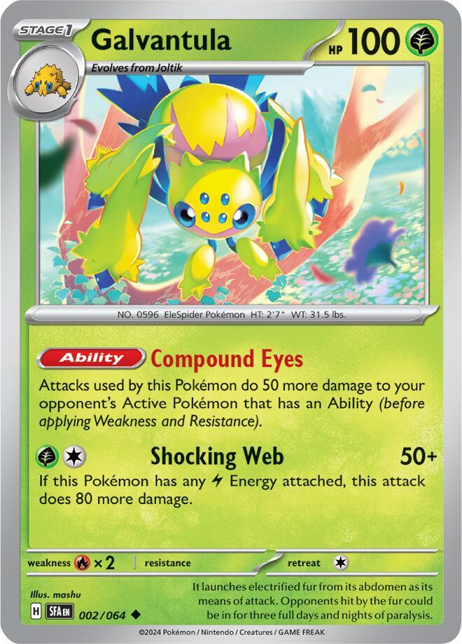 Galvantula - 002/064 Shrouded Fable Pokemon - NM/MINT