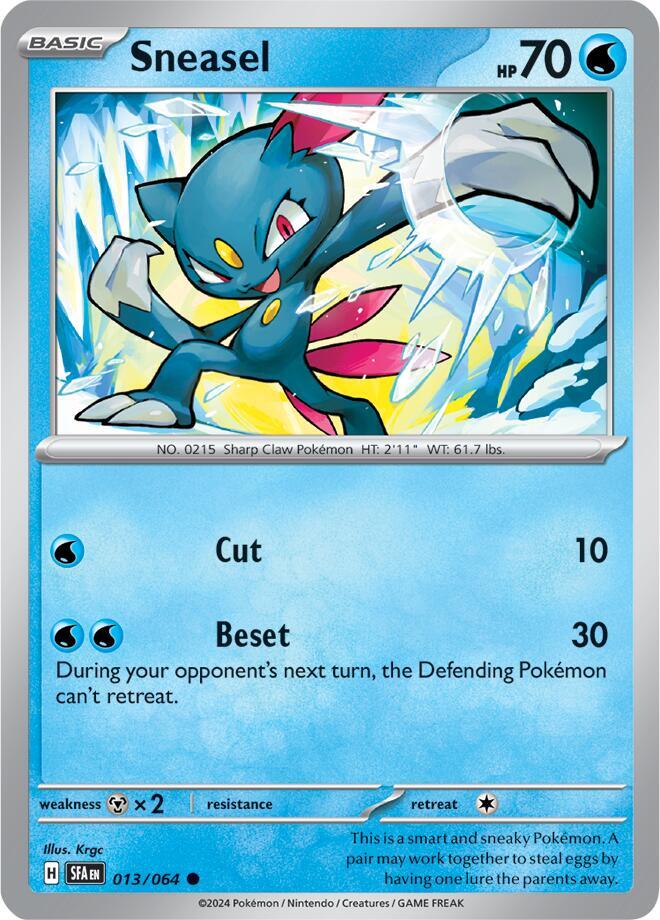 Sneasel - 013/064 Shrouded Fable Pokemon - NM/MINT