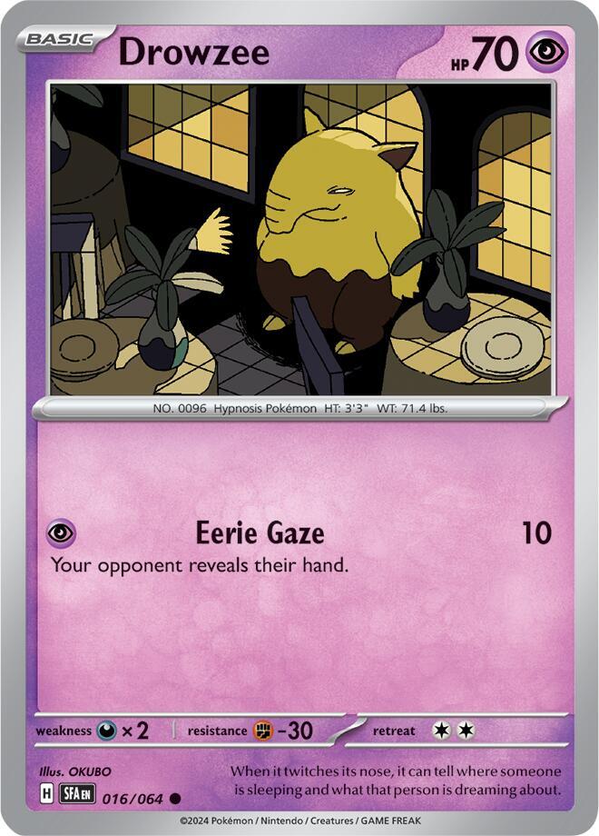 Drowzee - 016/064 Shrouded Fable Pokemon - NM/MINT