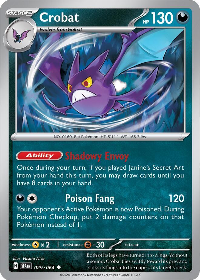 Crobat - 029/064 Shrouded Fable Pokemon - NM/MINT