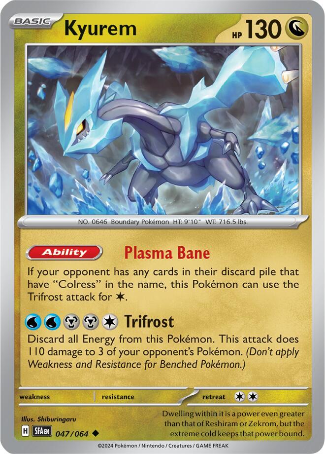 Kyurem - 047/064 Shrouded Fable Pokemon - NM/MINT