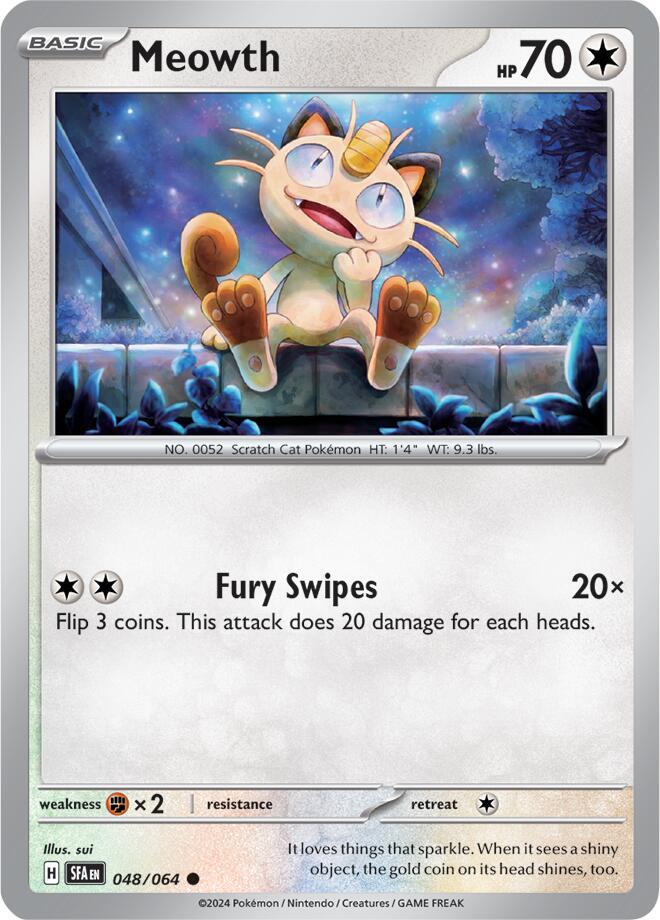 Meowth - 048/064 Shrouded Fable Pokemon - NM/MINT