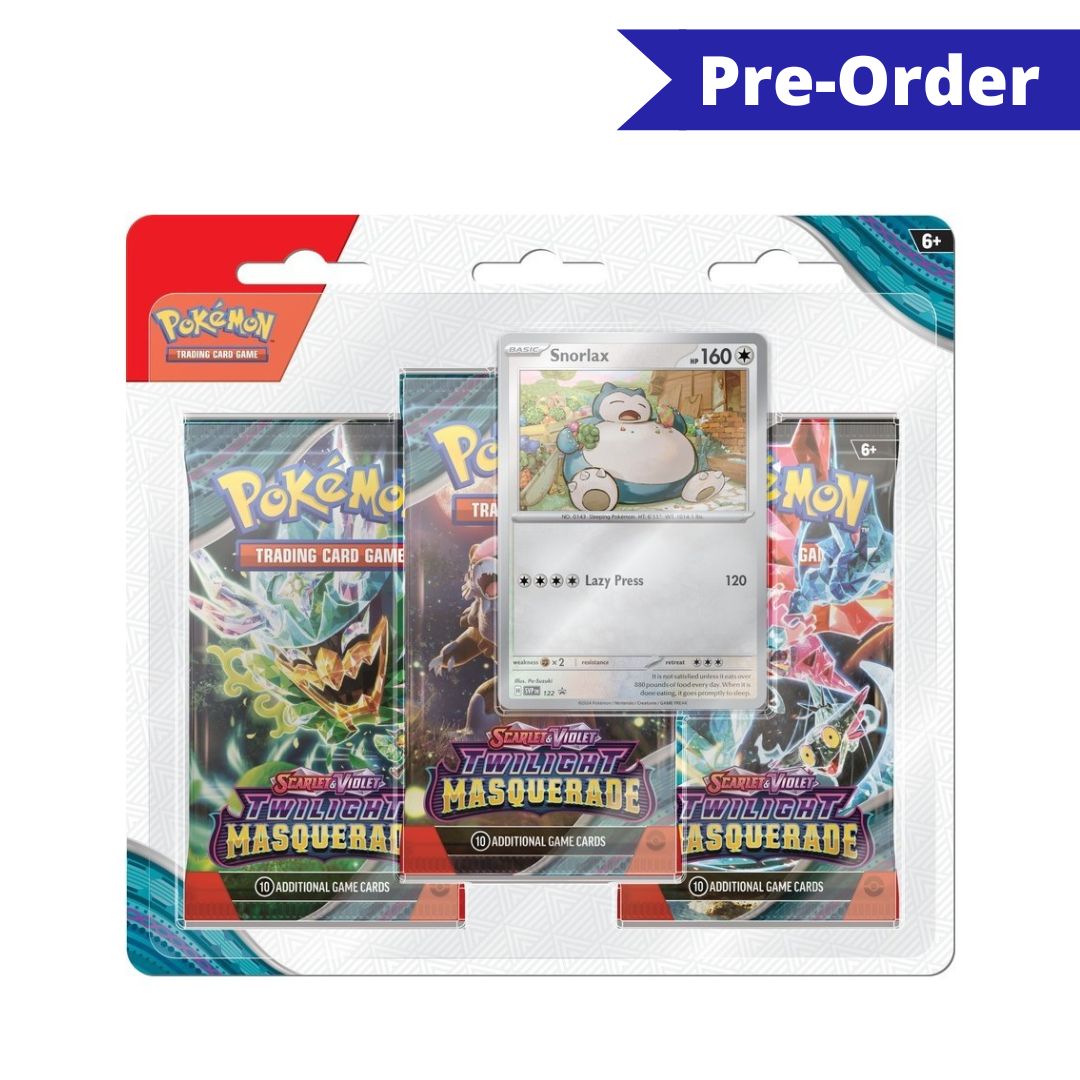 Pokemon Booster Pack 3-Pack Blister Promo - Scarlet & Violet: Twilight Masquerade - Snorlax