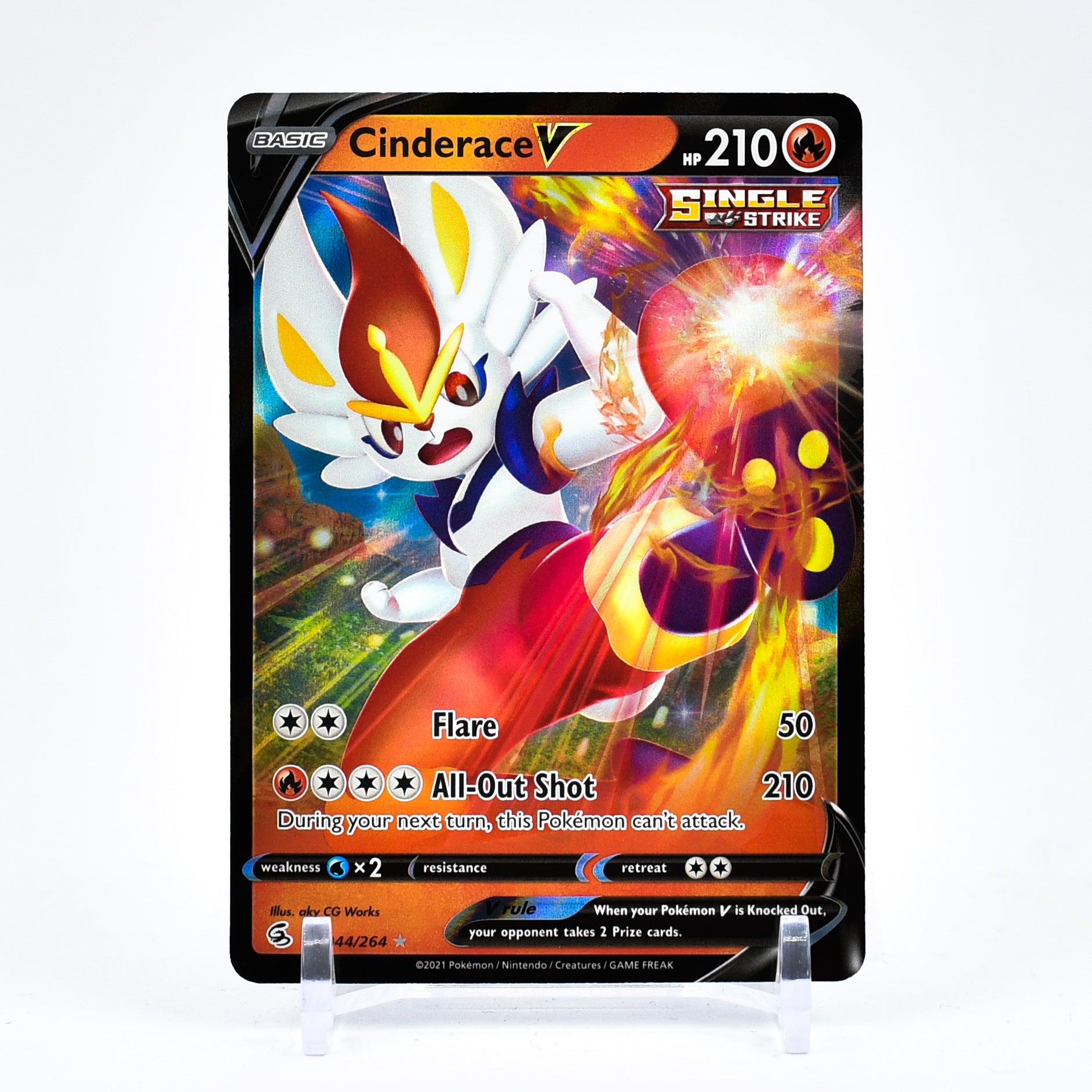 Cinderace V - 044/264 Fusion Strike Ultra Rare Pokemon - NM/MINT