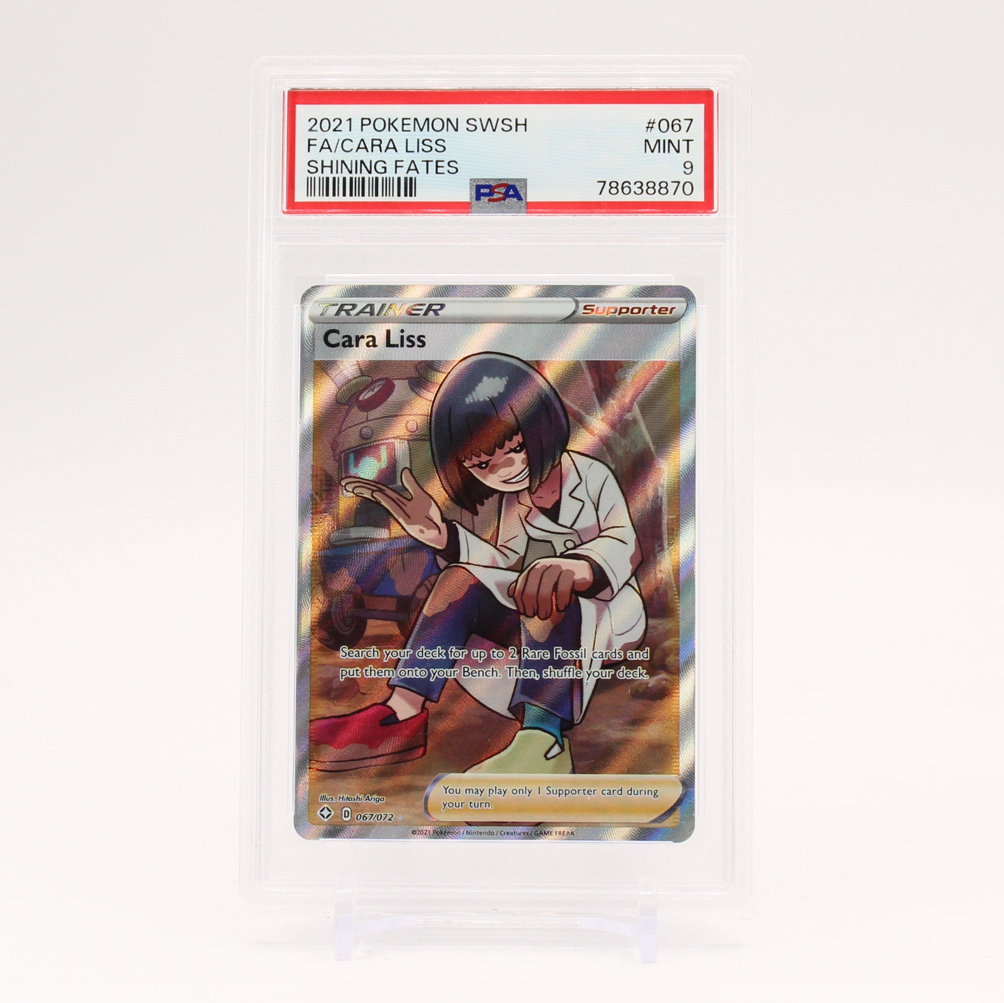 Cara Liss - 067/072 PSA 9 Shining Fates Full Art Trainer - MINT