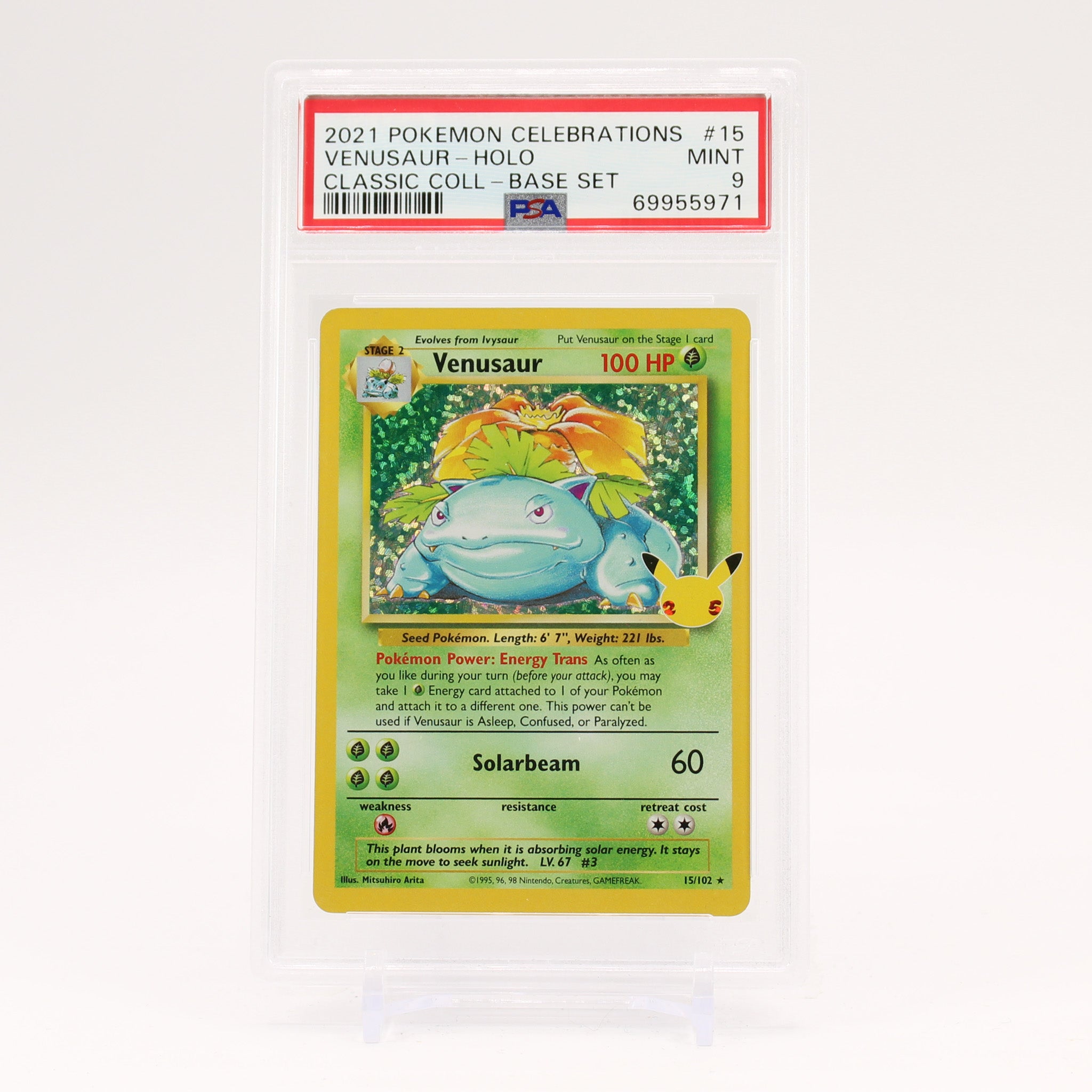 Venusaur - Celebrations Classic Collection PSA 9 Holo Rare Pokemon - MINT