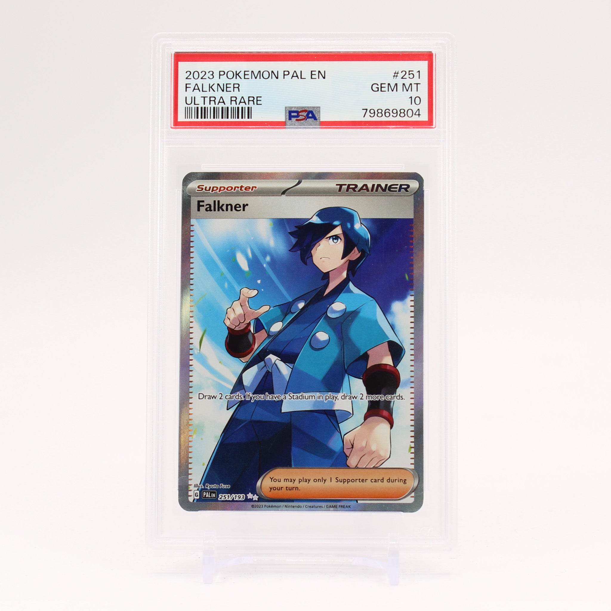 Falkner - 251/193 PSA 10 Paldea Evolved Full Art Trainer - GEM MINT