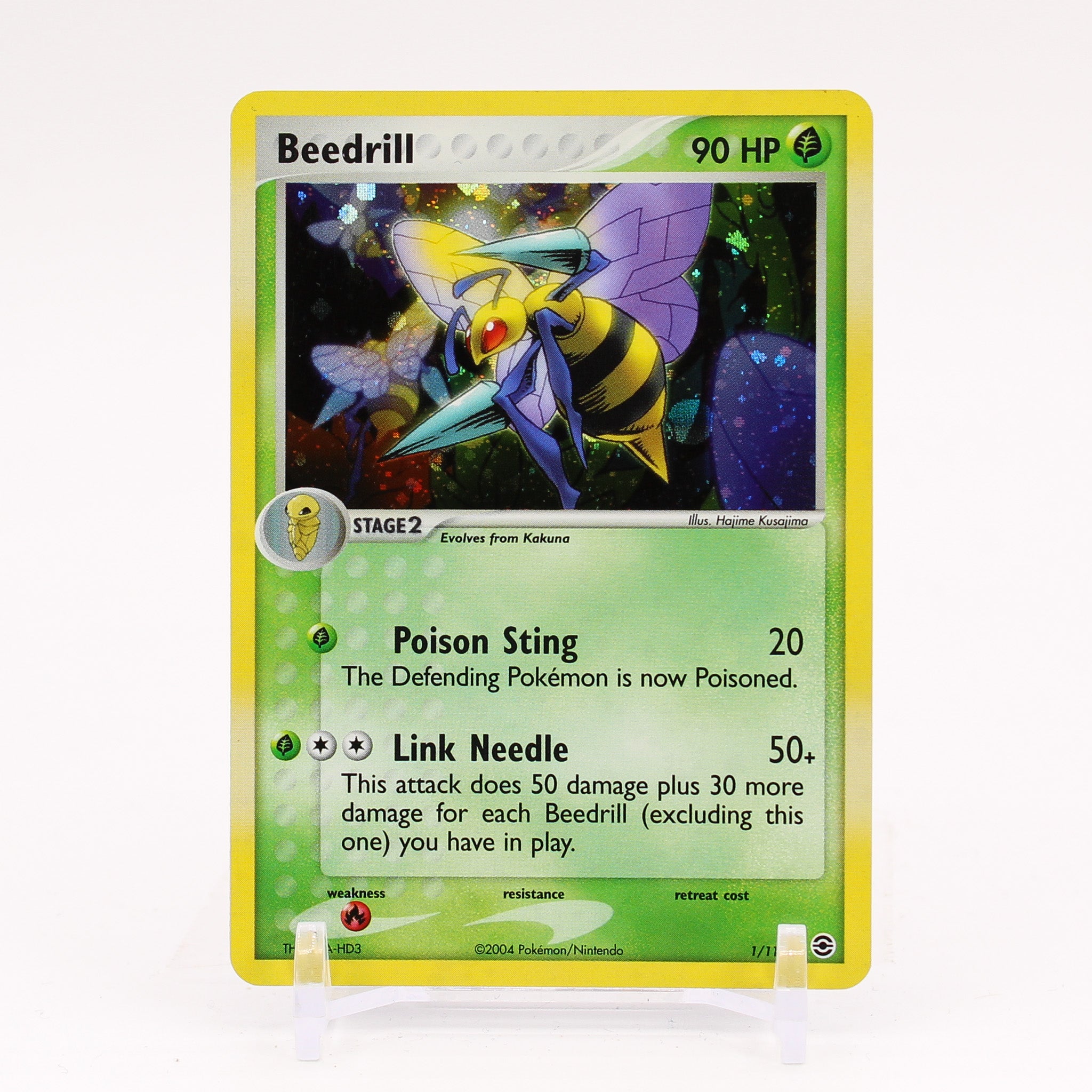 Beedrill - 1/112 Fire Red & Leaf Green Holo Rare Pokemon - NM