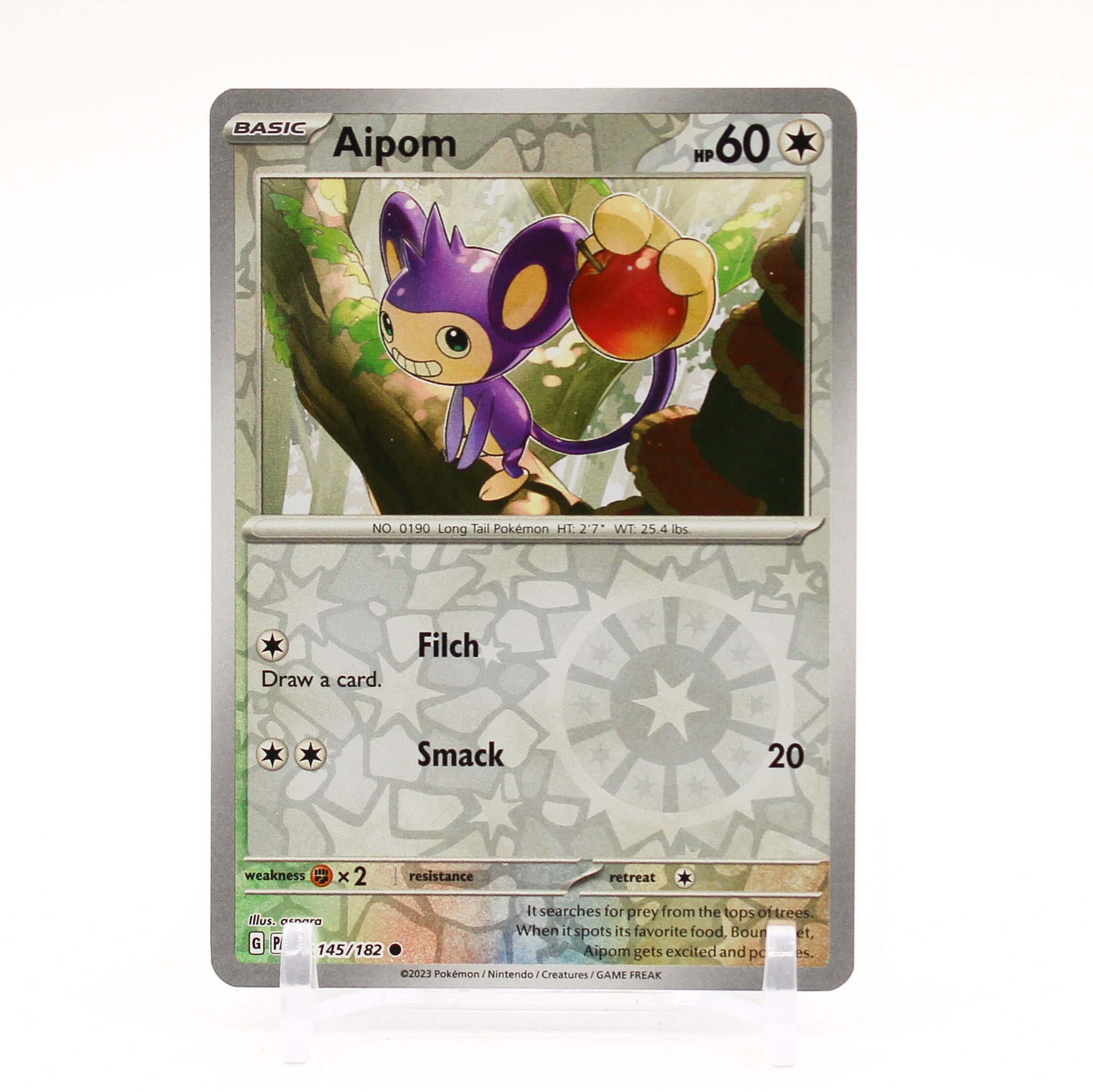 Aipom - 145/182 Paradox Rift Reverse Holo Pokemon - NM/MINT