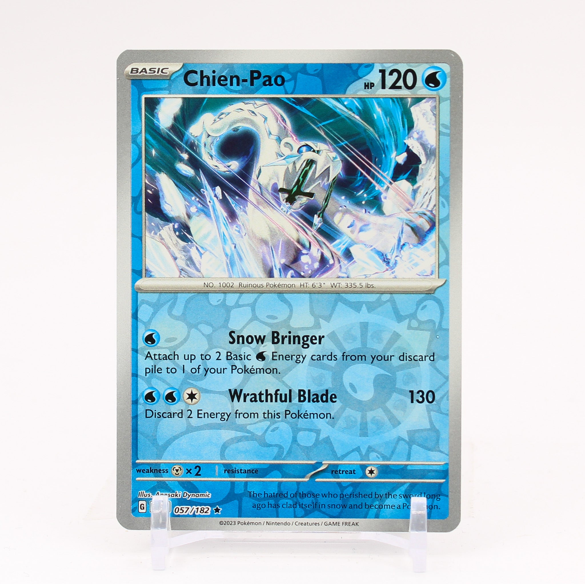 Chien-Pao - 057/182 Paradox Rift Reverse Holo Rare Pokemon - NM/MINT