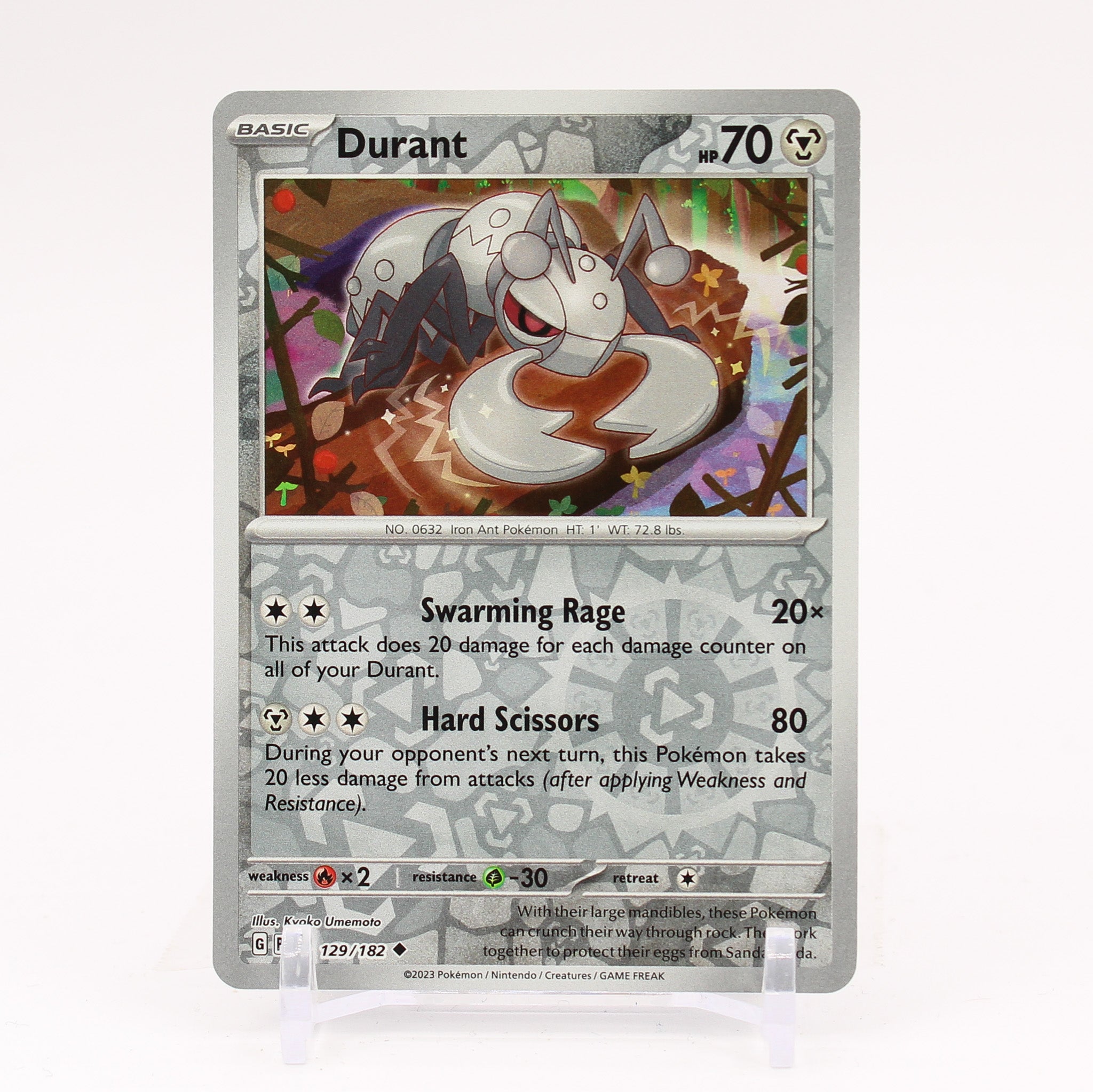 Durant - 129/182 Paradox Rift Reverse Holo Pokemon - NM/MINT