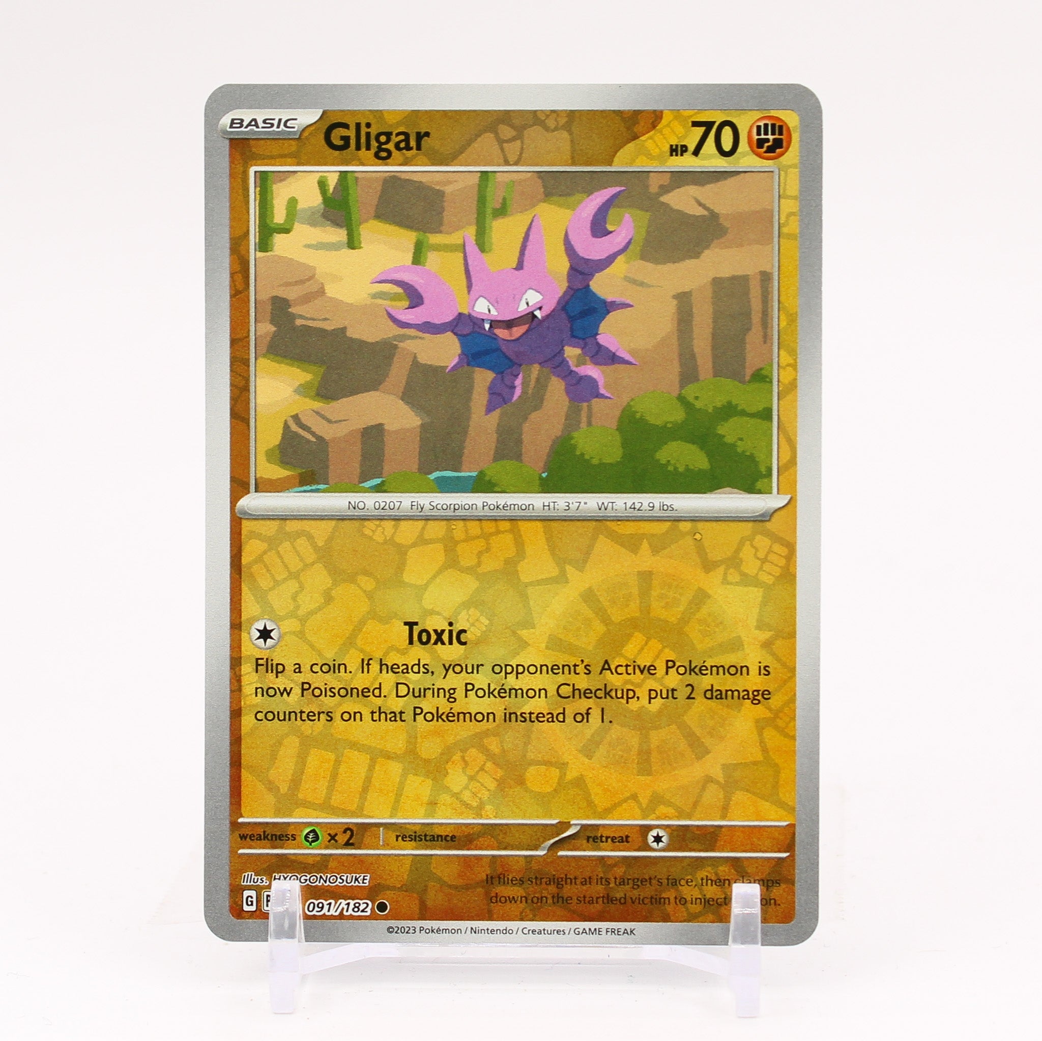 Gligar - 091/182 Paradox Rift Reverse Holo Pokemon - NM/MINT