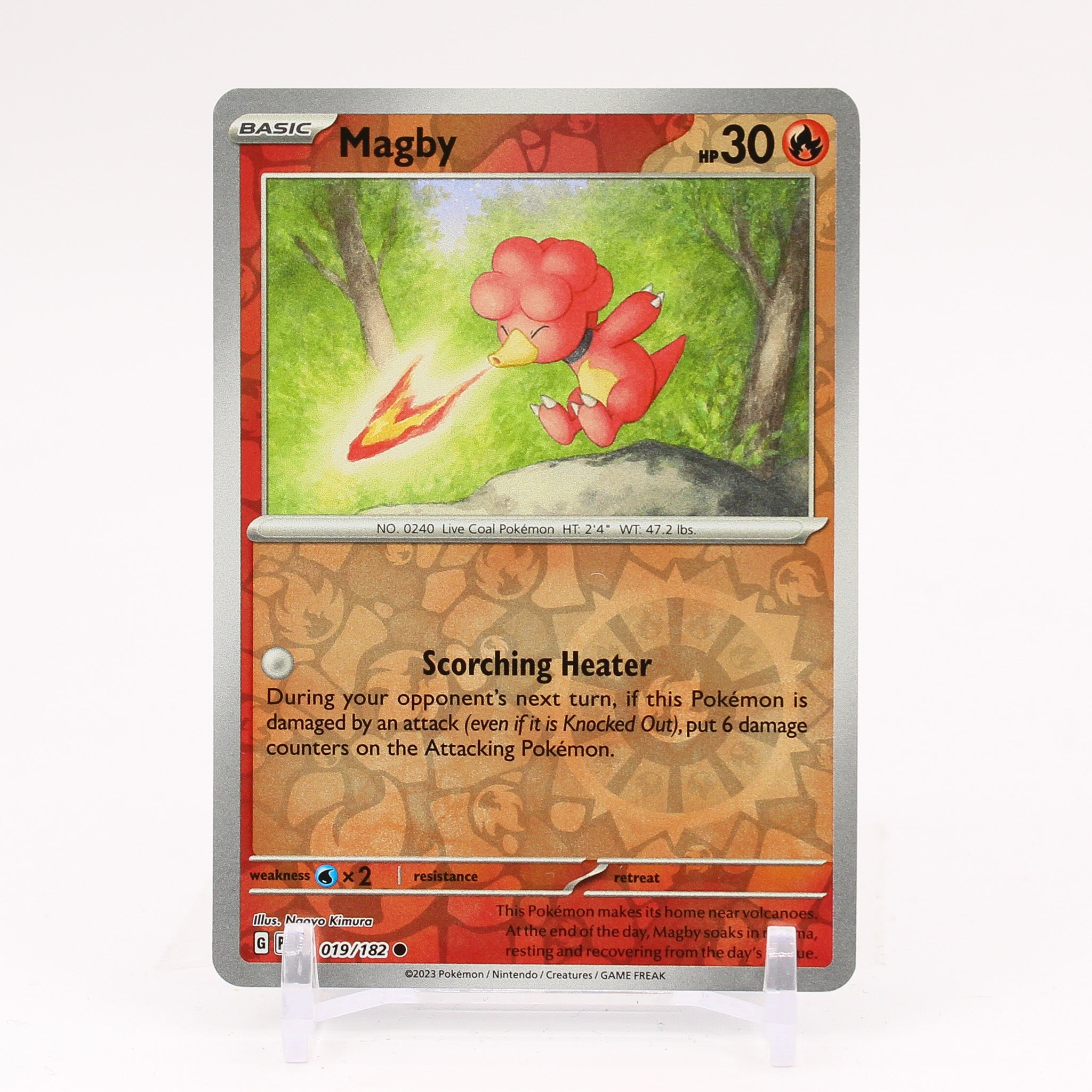 Magby - 019/182 Paradox Rift Reverse Holo Pokemon - NM/MINT