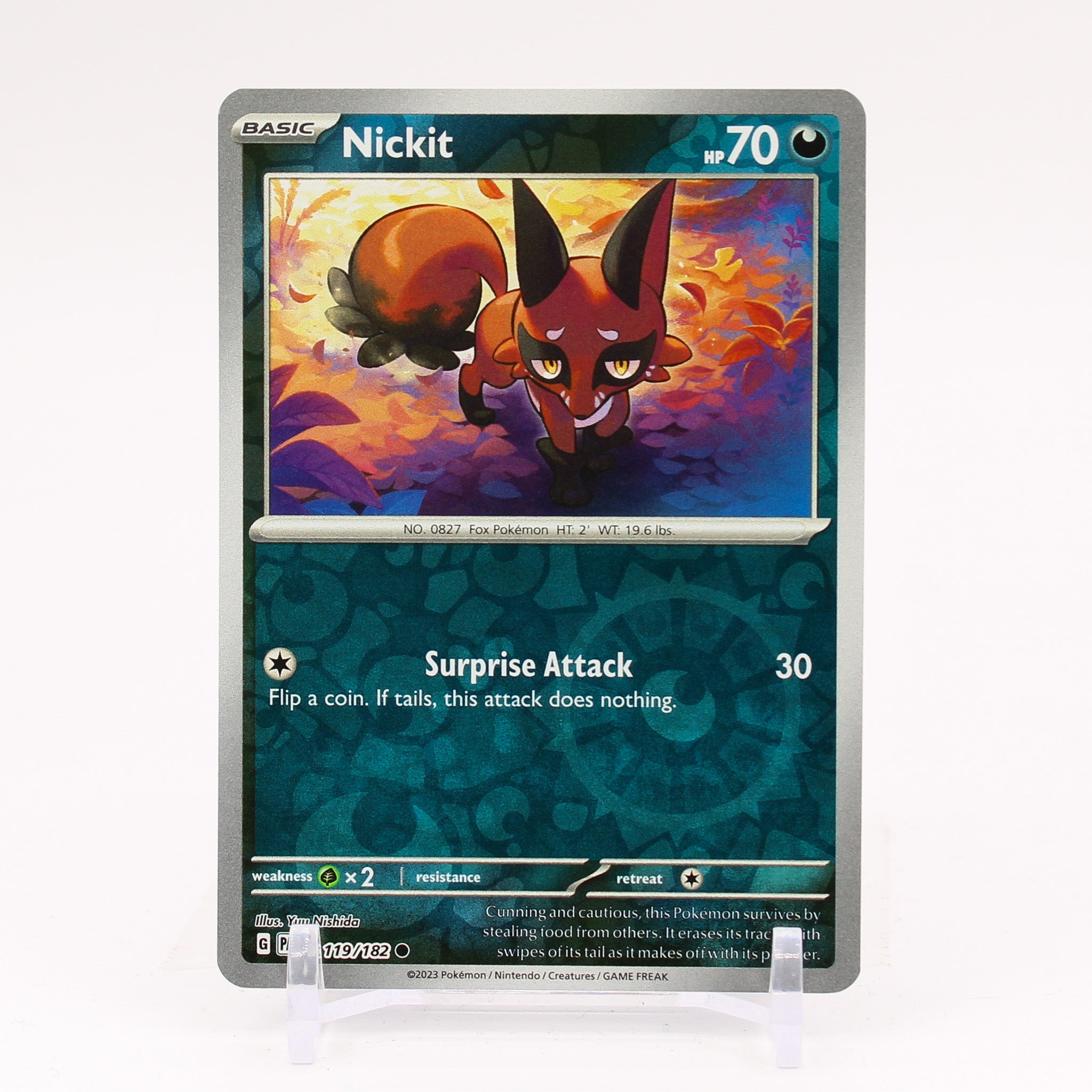 Nickit - 119/182 Paradox Rift Reverse Holo Pokemon - NM/MINT