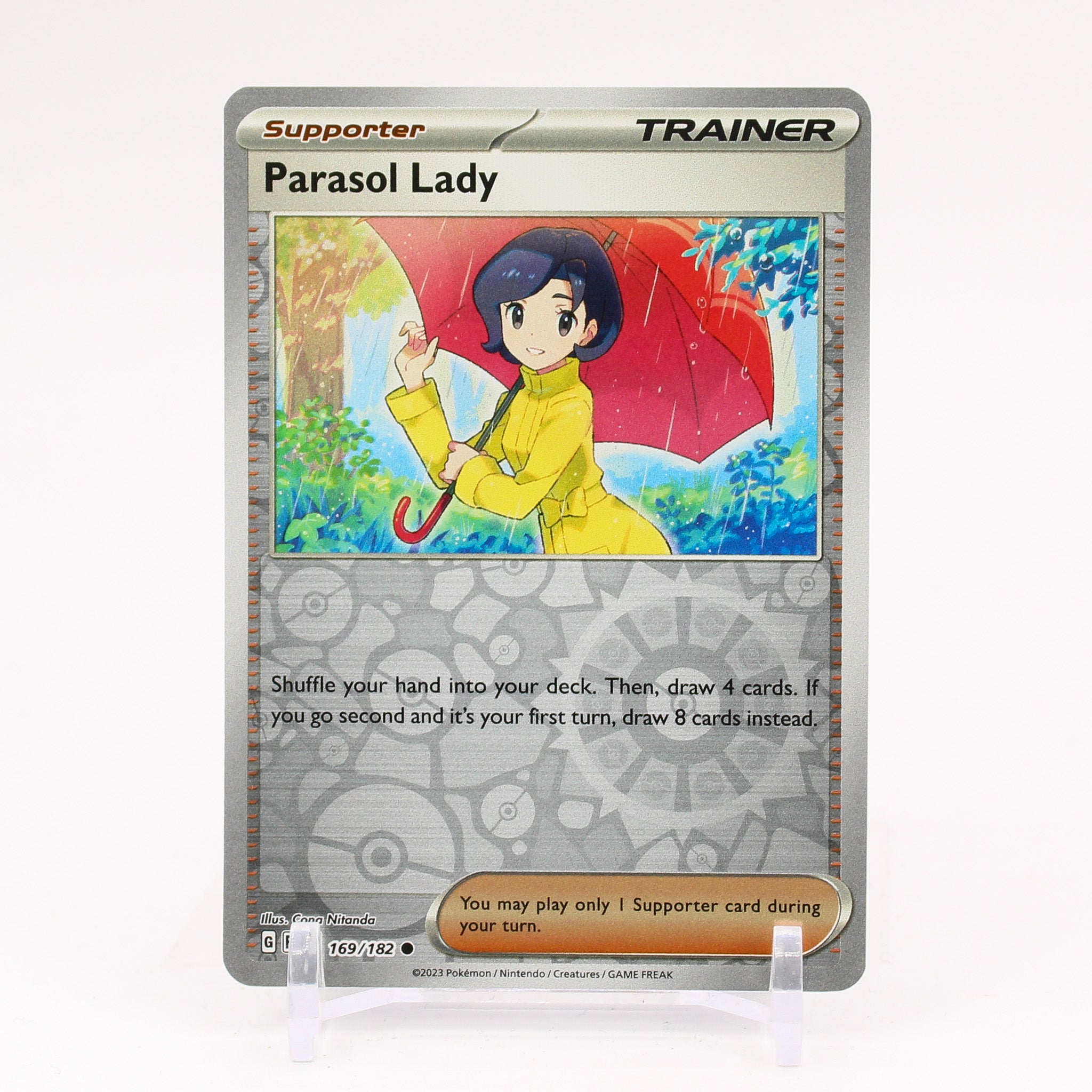 Parasol Lady - 169/182 Paradox Rift Reverse Holo Trainer - NM/MINT