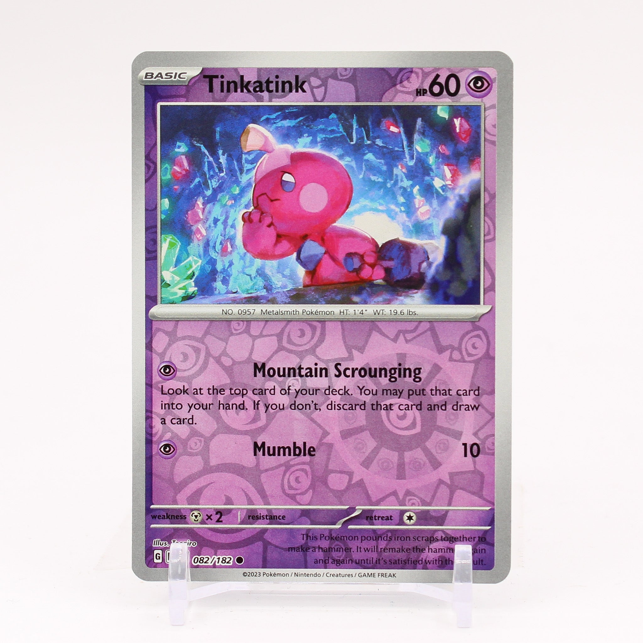 Tinkatink - 082/182 Paradox Rift Reverse Holo Pokemon - NM/MINT