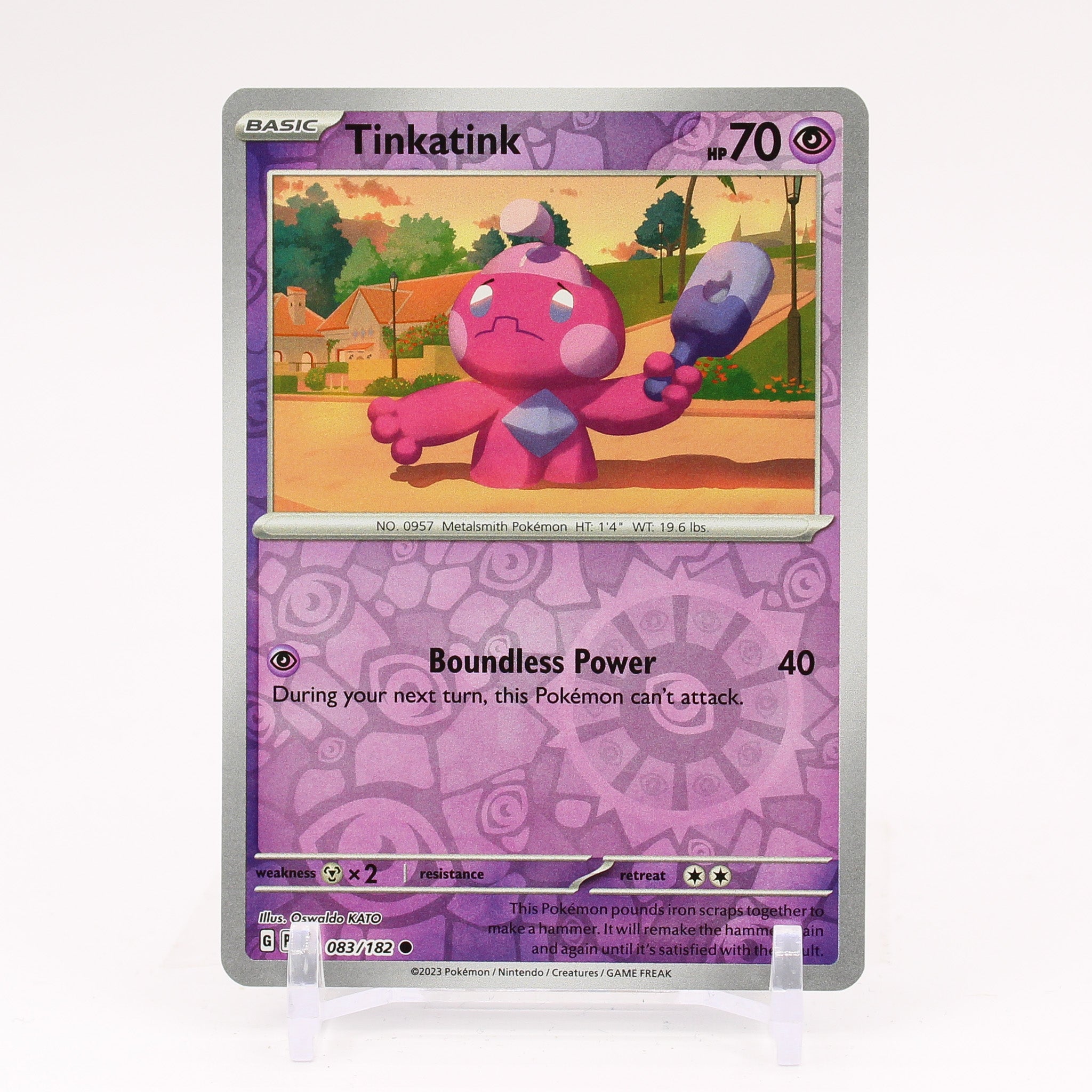 Tinkatink - 083/182 Paradox Rift Reverse Holo Pokemon - NM/MINT