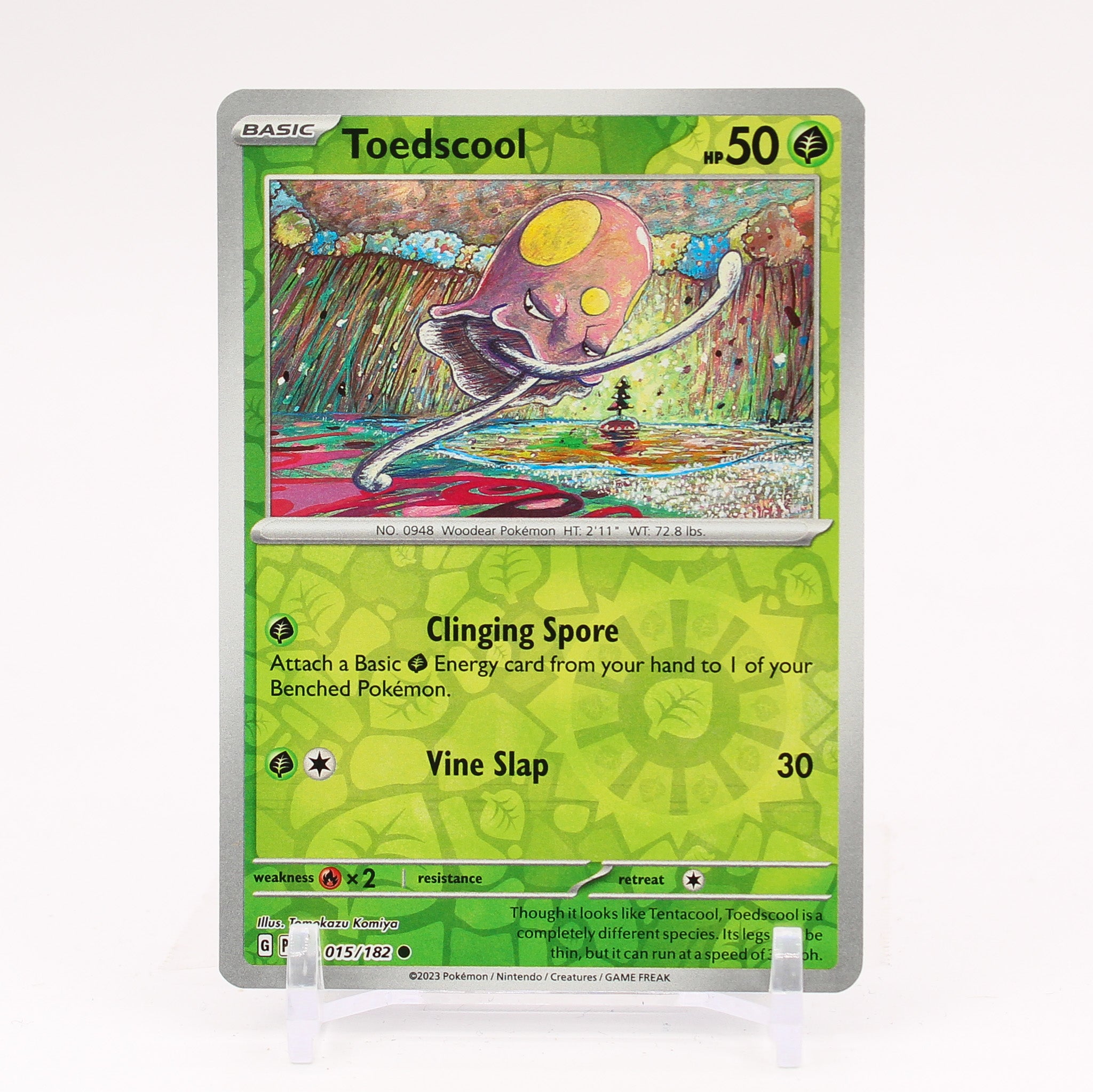 Toedscool - 015/182 Paradox Rift Reverse Holo Pokemon - NM/MINT