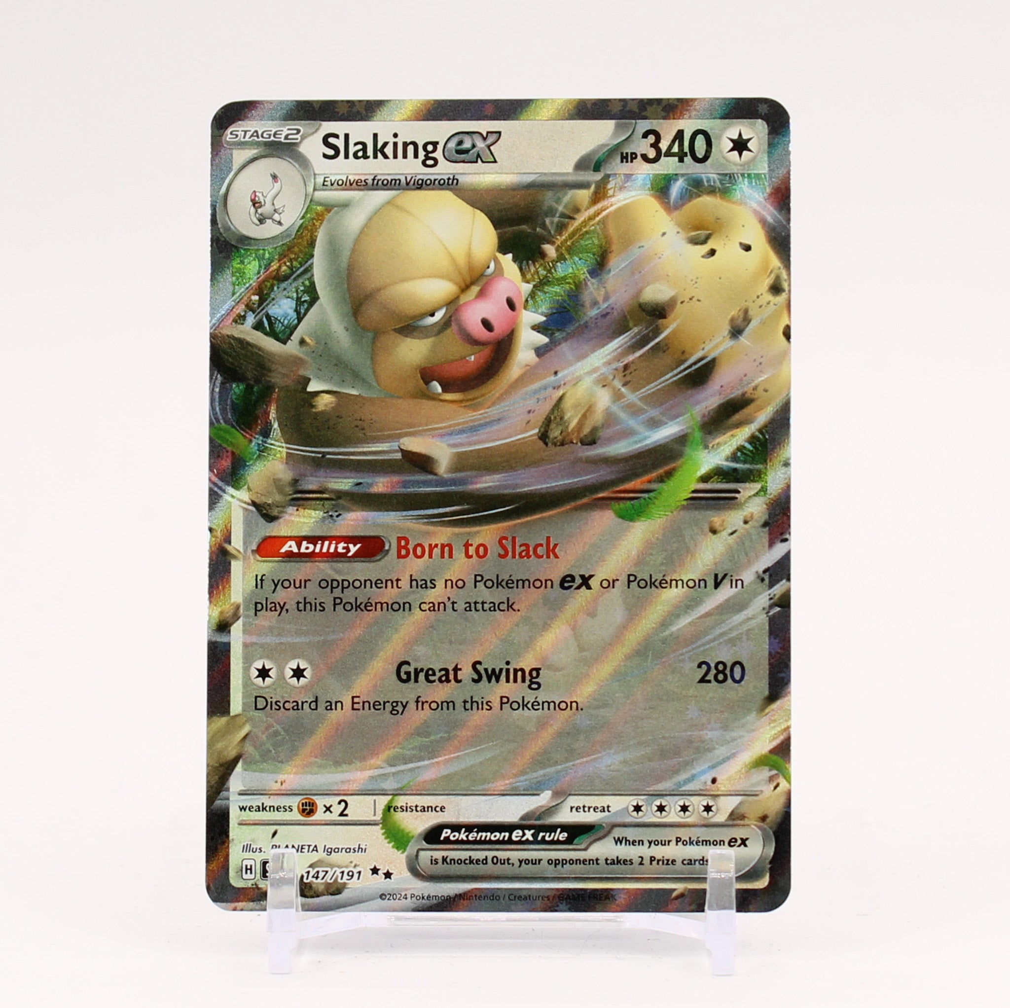 Slaking ex - 147/191 Surging Sparks Double Rare Pokemon - NM/MINT