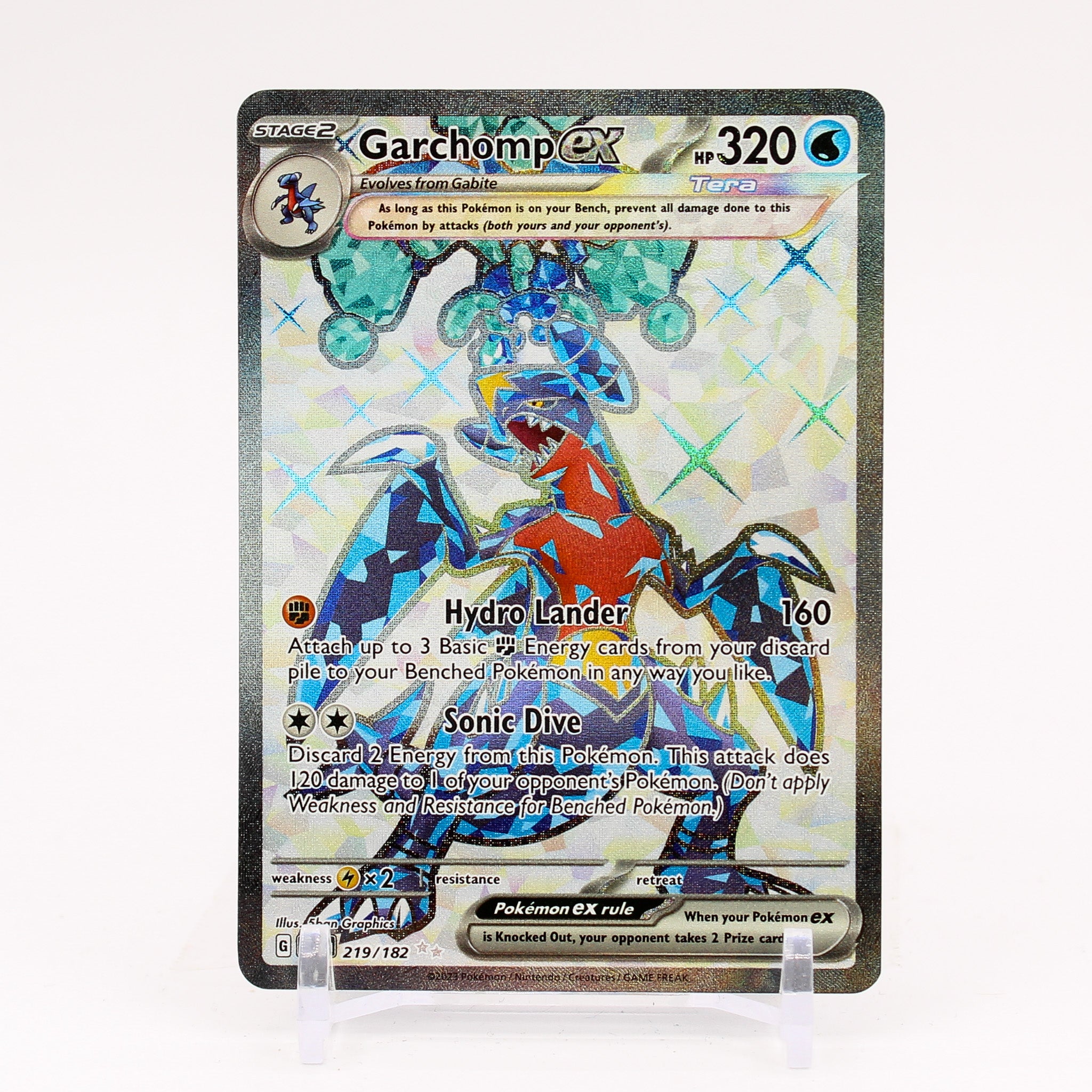 Garchomp ex - 219/182 Paradox Rift Full Art Pokemon - NM/MINT