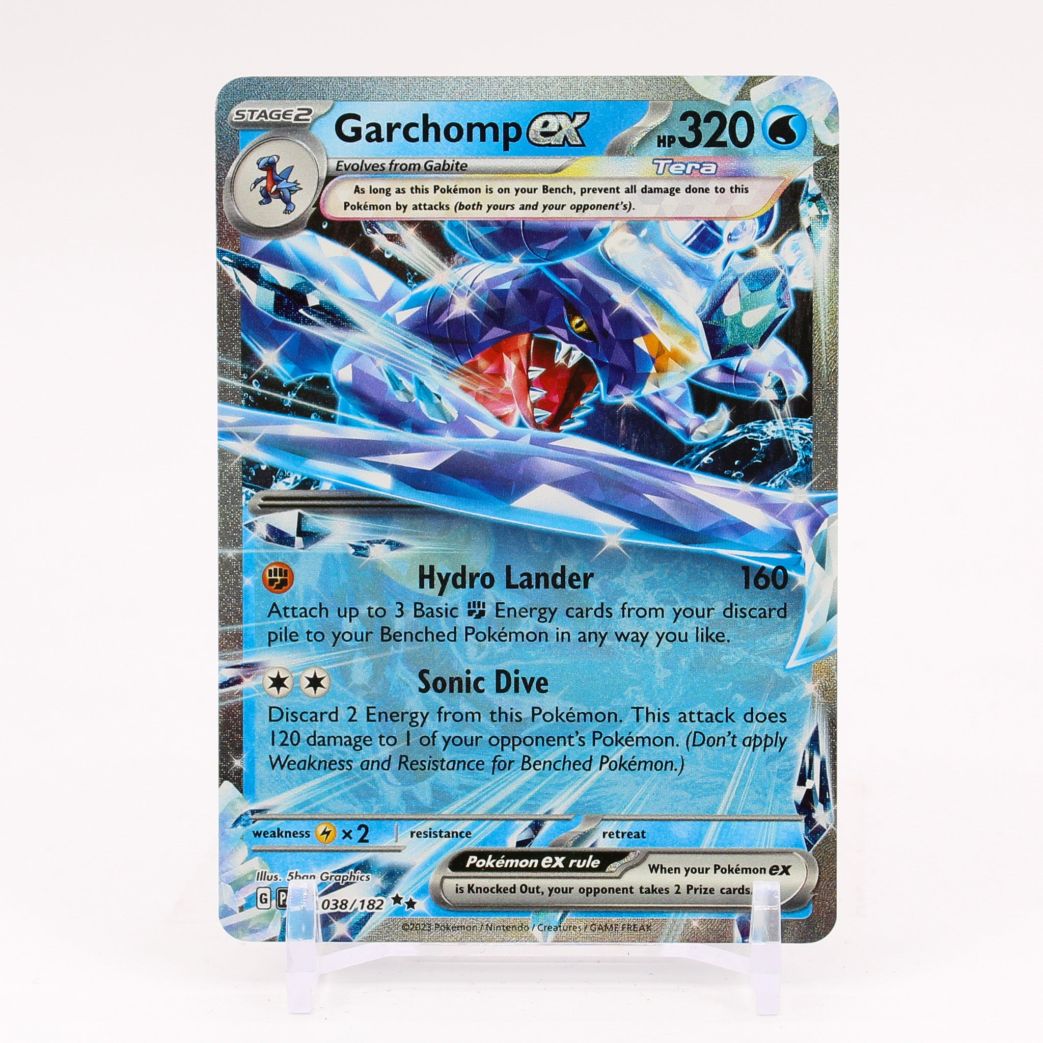 Garchomp ex - 038/182 Paradox Rift Double Rare Pokemon - NM/MINT