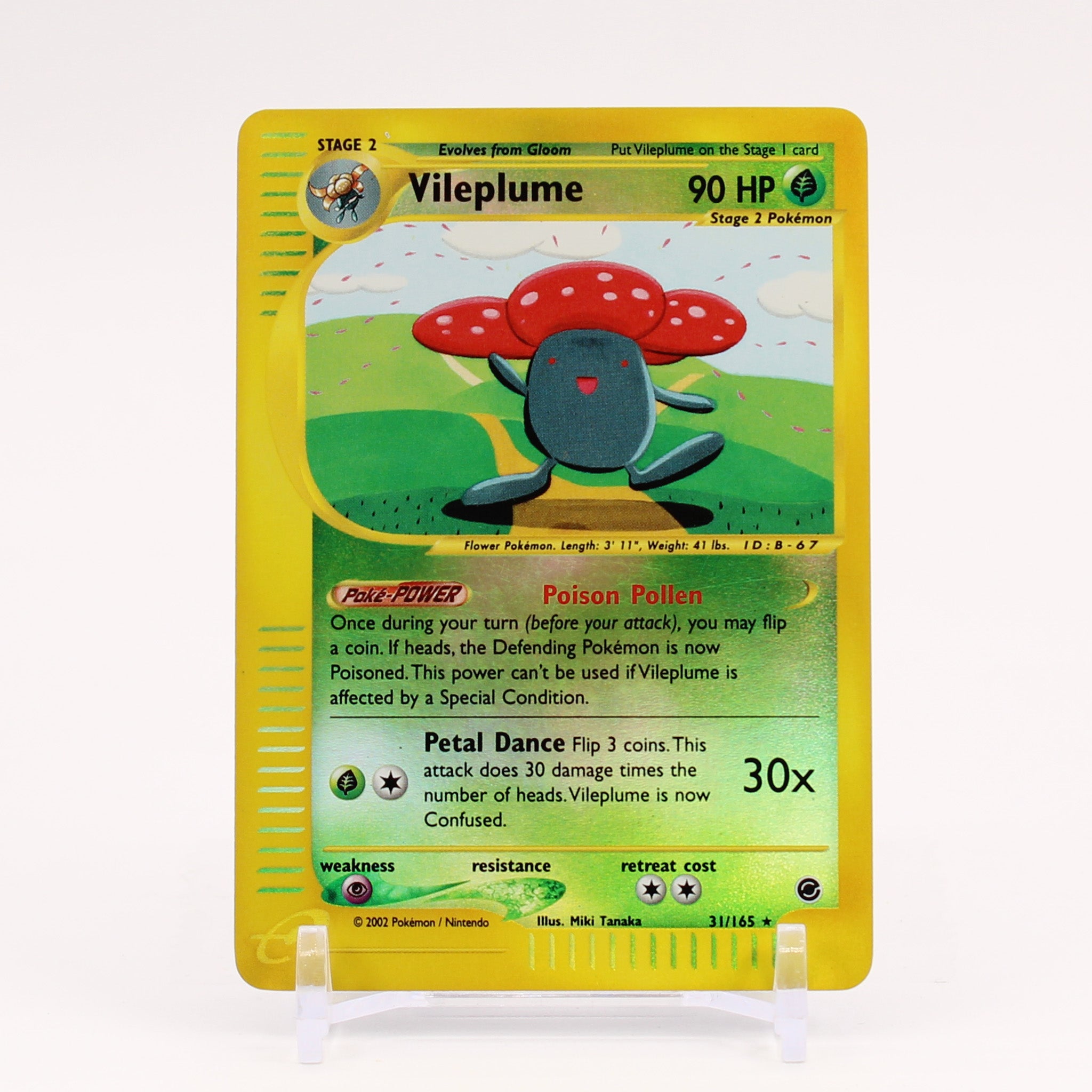Vileplume - 31/165 Expedition e-Reader Reverse Holo Rare Pokemon - LP