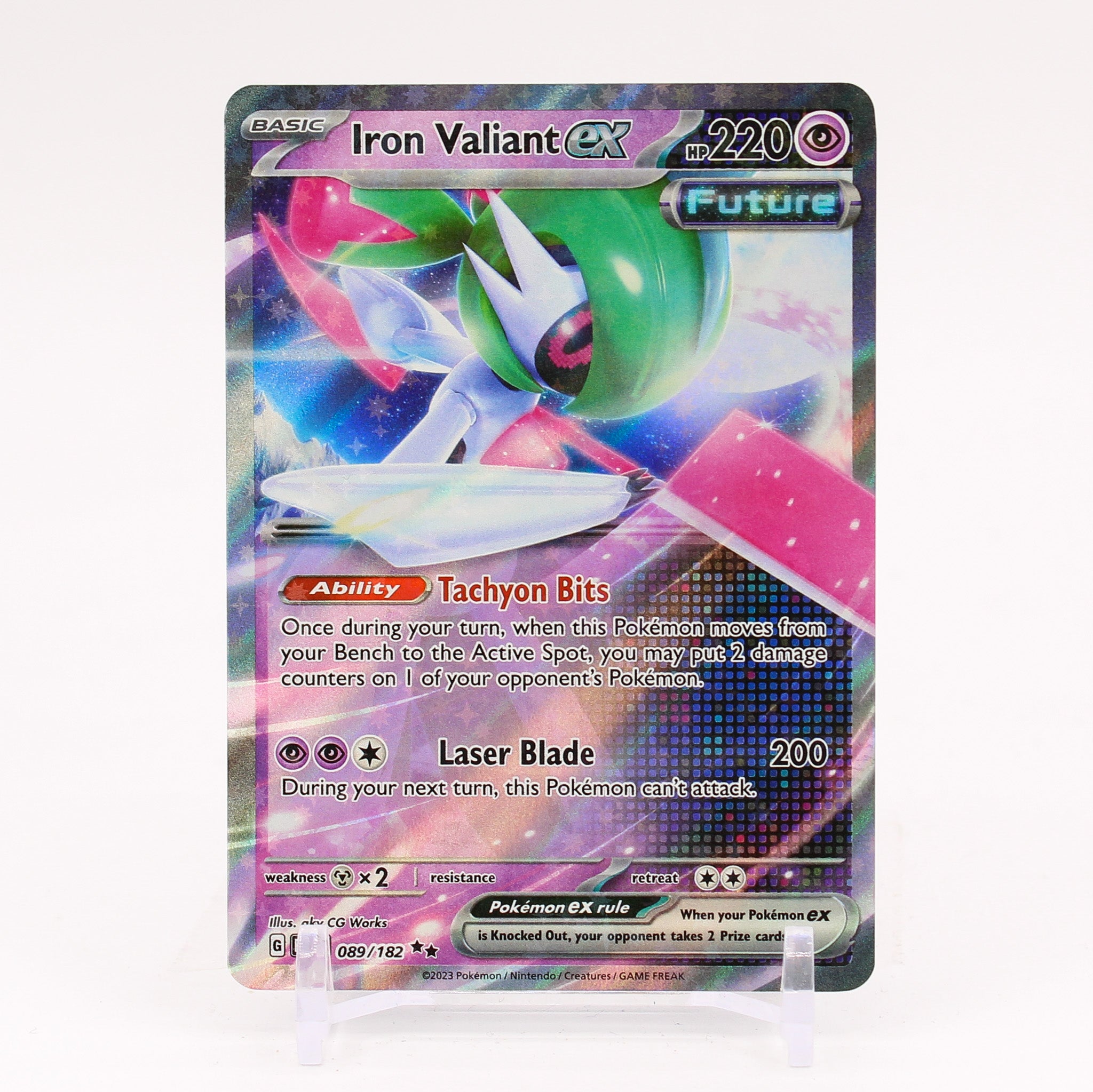 Iron Valiant ex - 089/182 Paradox Rift Double Rare Pokemon - NM/MINT