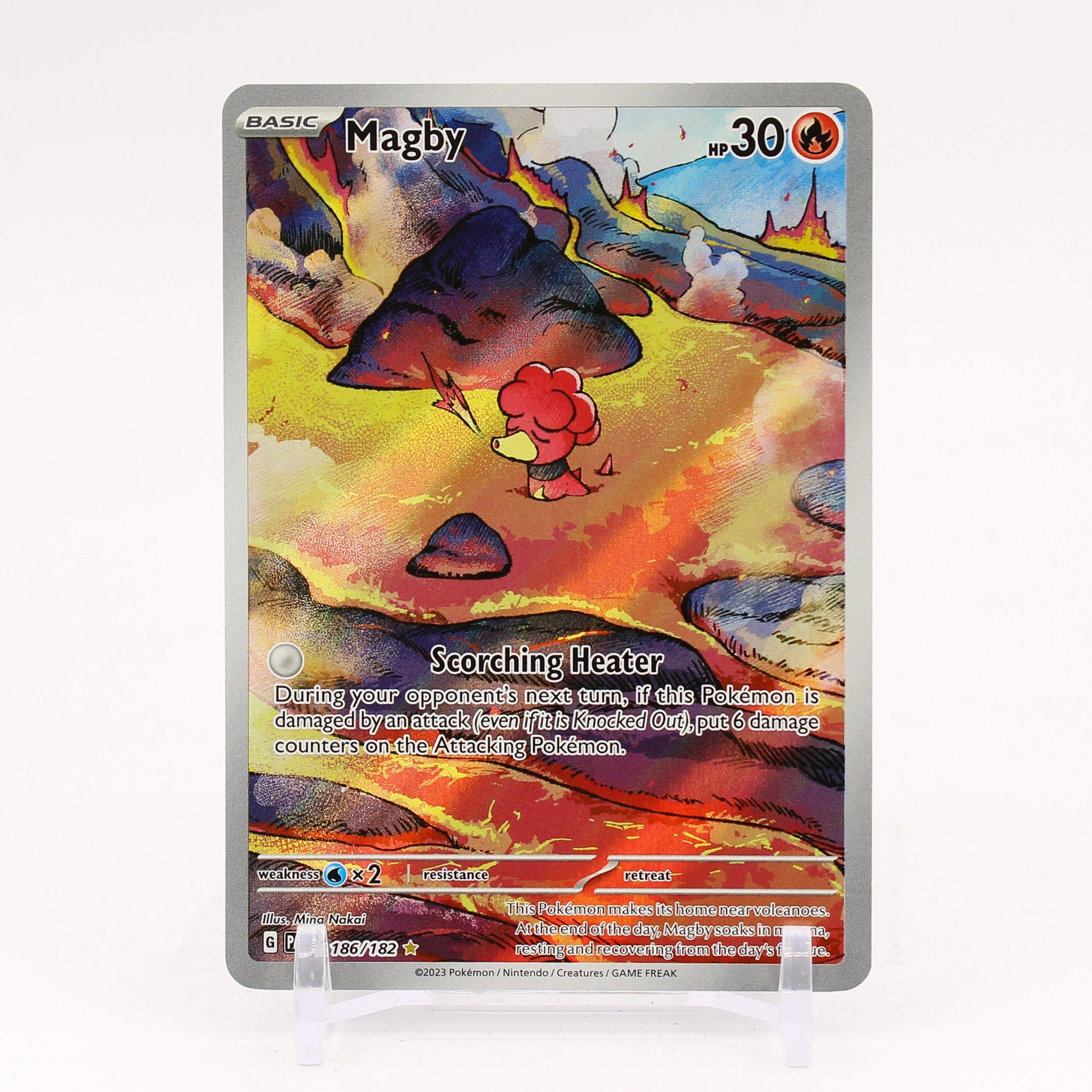 Magby - 186/182 Paradox Rift Illustration Rare Pokemon - NM/MINT