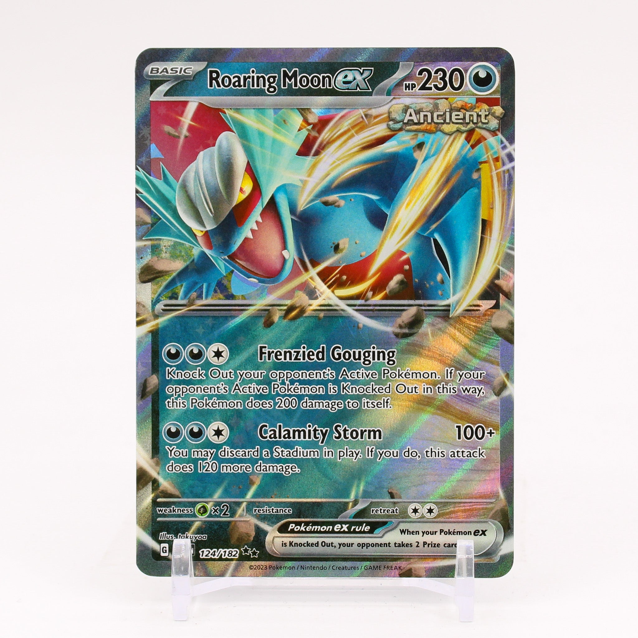 Roaring Moon ex - 124/182 Paradox Rift Double Rare Pokemon - NM/MINT