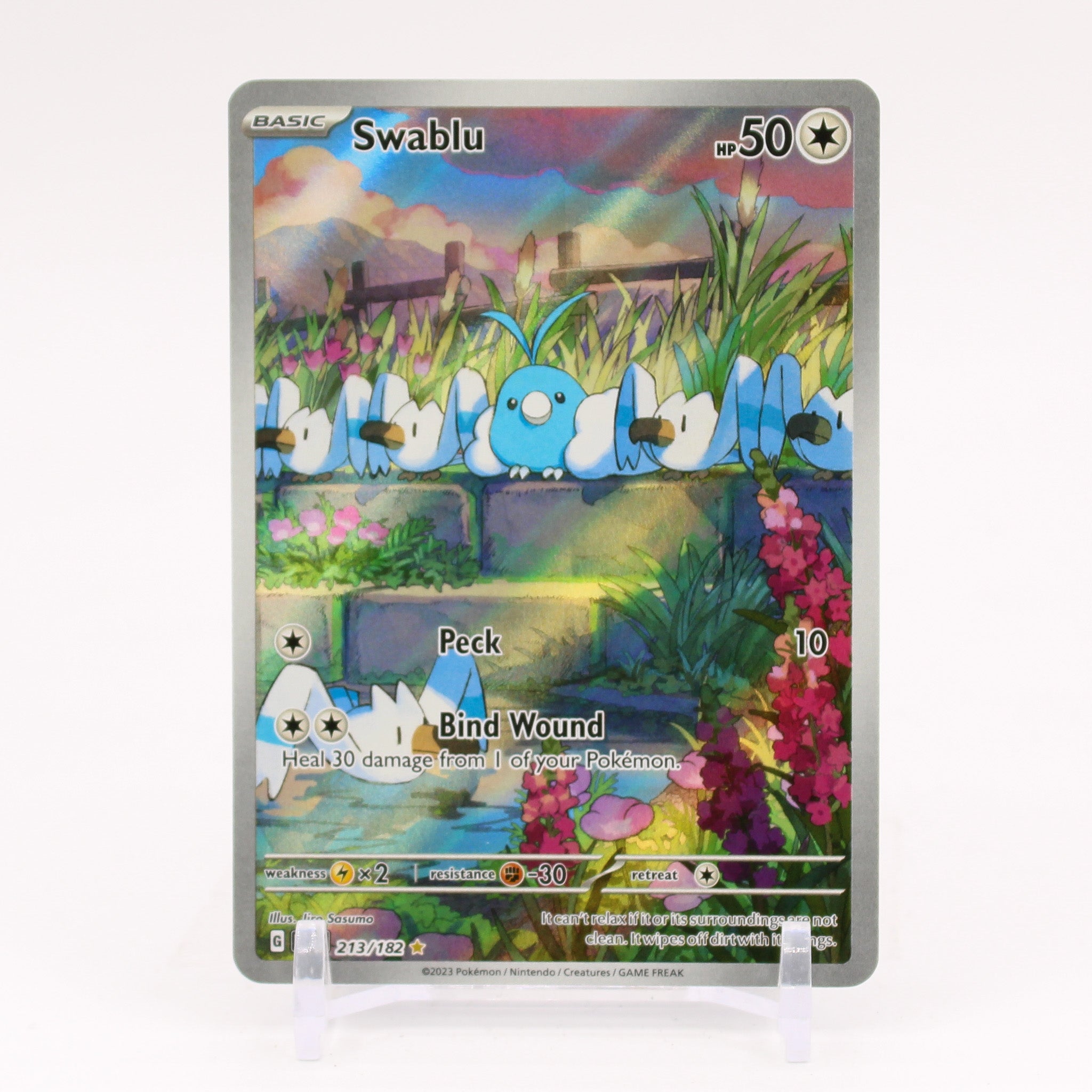 Swablu - 213/182 Paradox Rift Illustration Rare Pokemon - NM/MINT