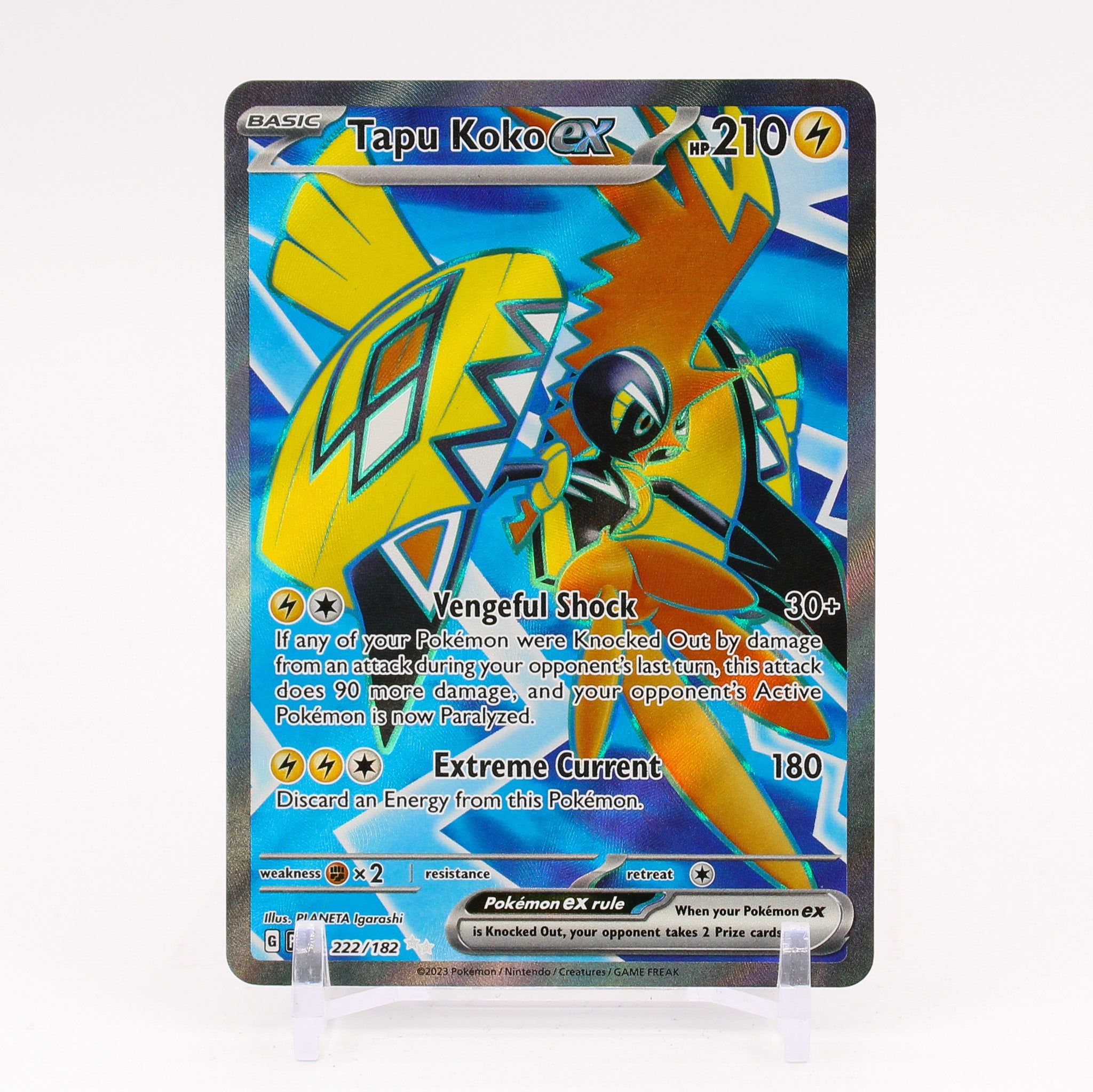 Tapu Koko ex - 222/182 Paradox Rift Full Art Pokemon - NM/MINT